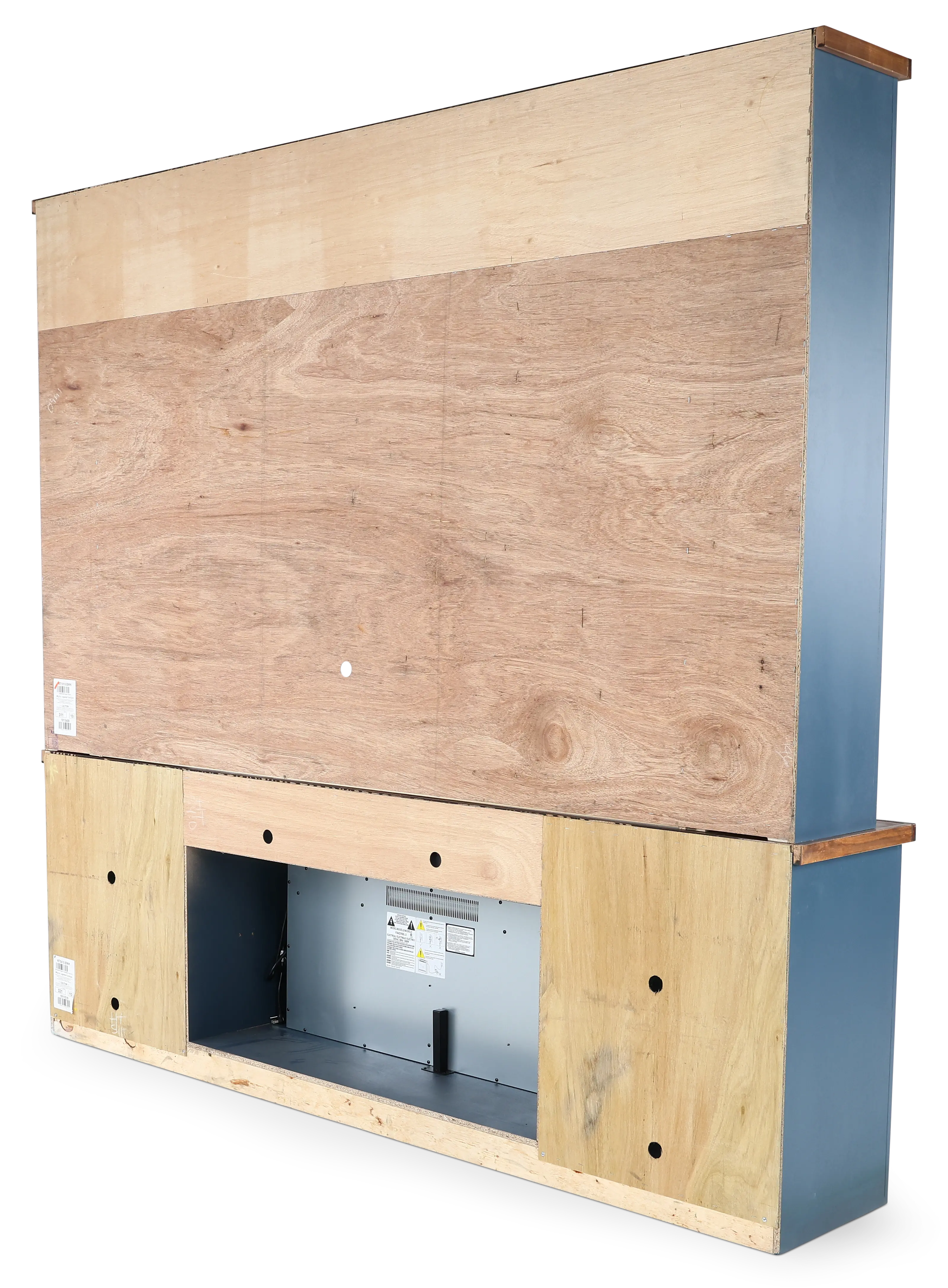 Nantucket Blue Fireplace Entertainment Center-9