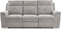 Barnsana Light Gray Power Reclining Sofa