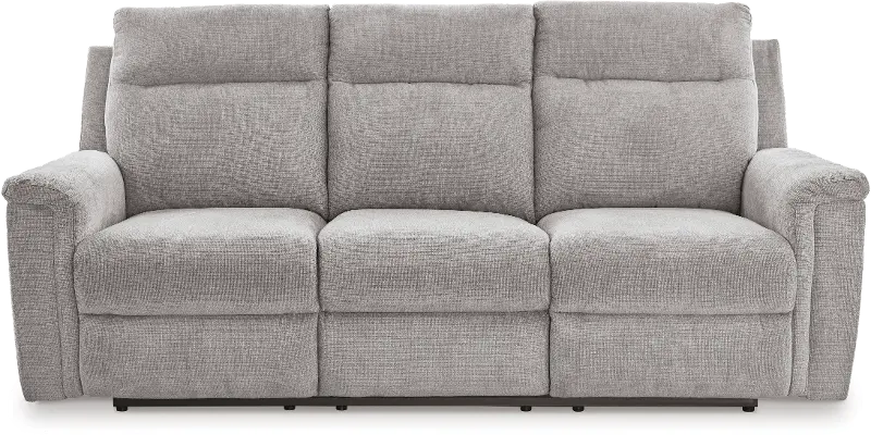 Barnsana Light Gray Power Reclining Sofa