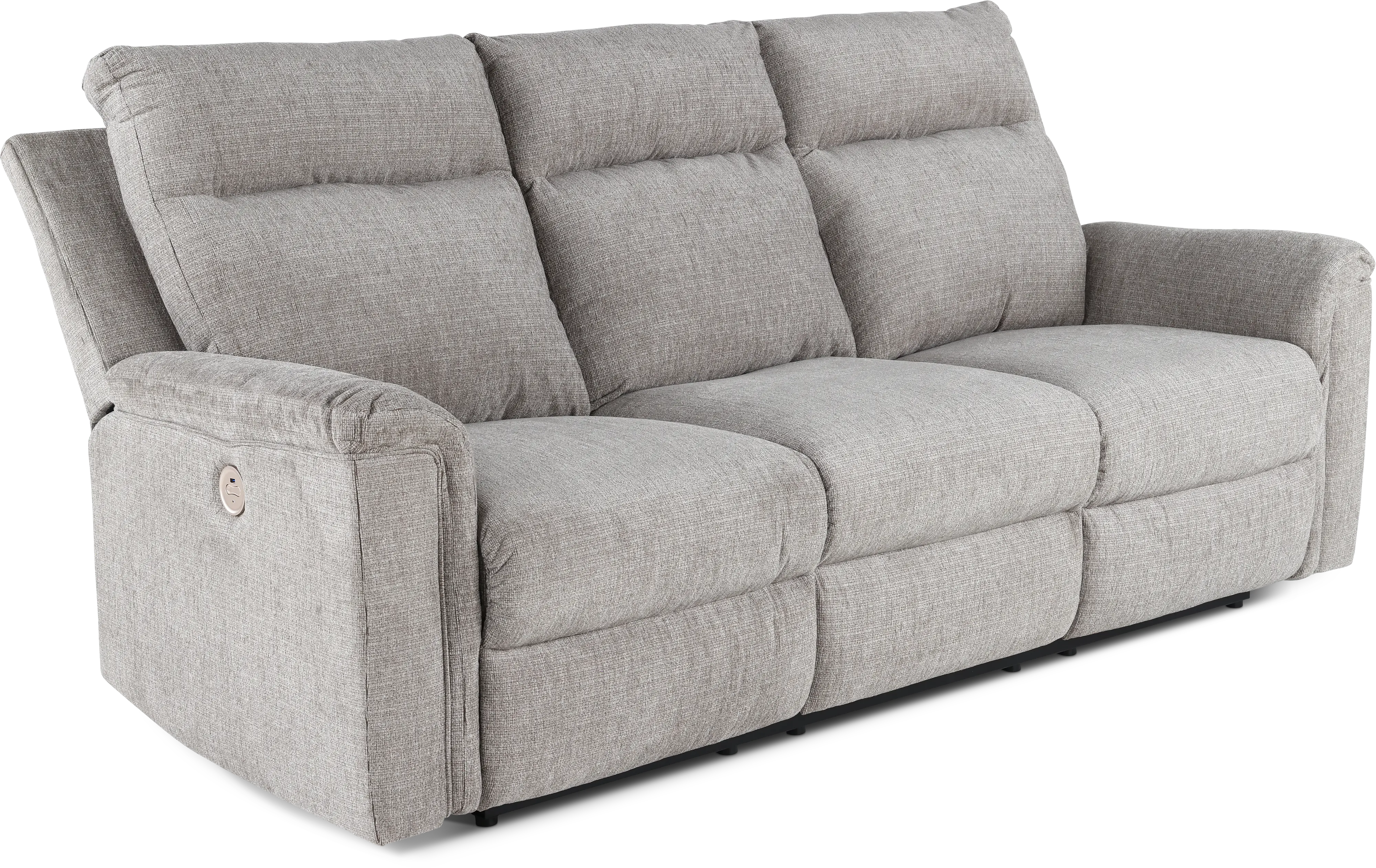 Barnsana Light Gray Power Reclining Sofa-4