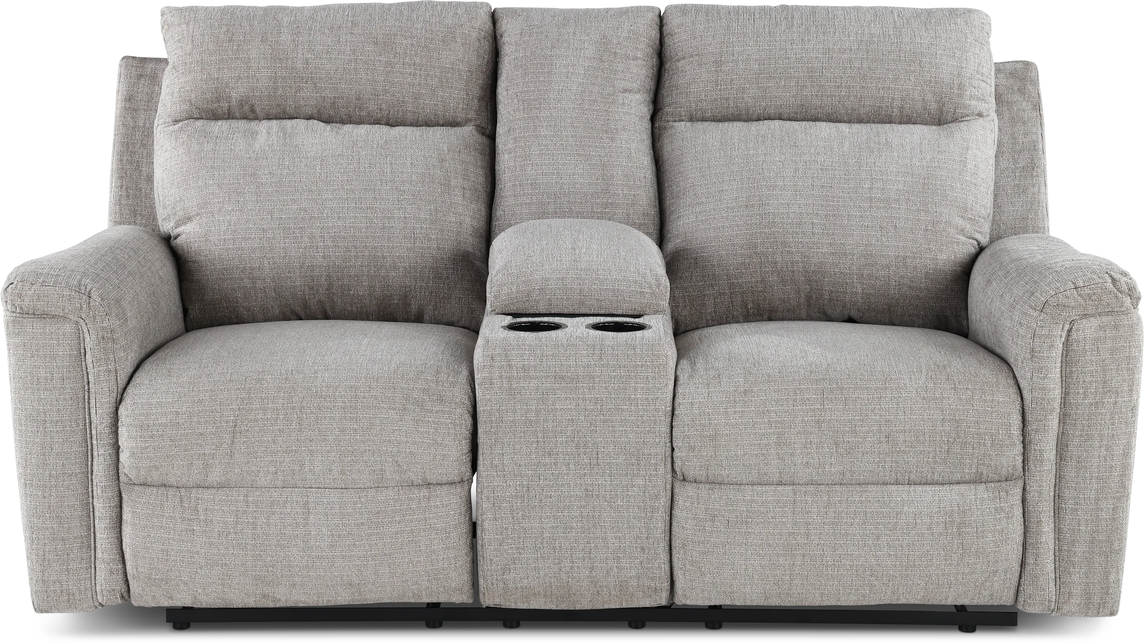 Barnsana Light Gray Power Reclining Loveseat-1