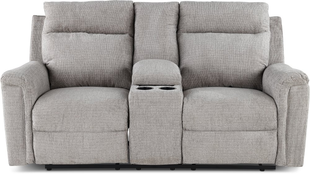Barnsana Light Gray Power Reclining Loveseat