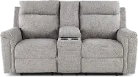 Barnsana Light Gray Power Reclining Loveseat