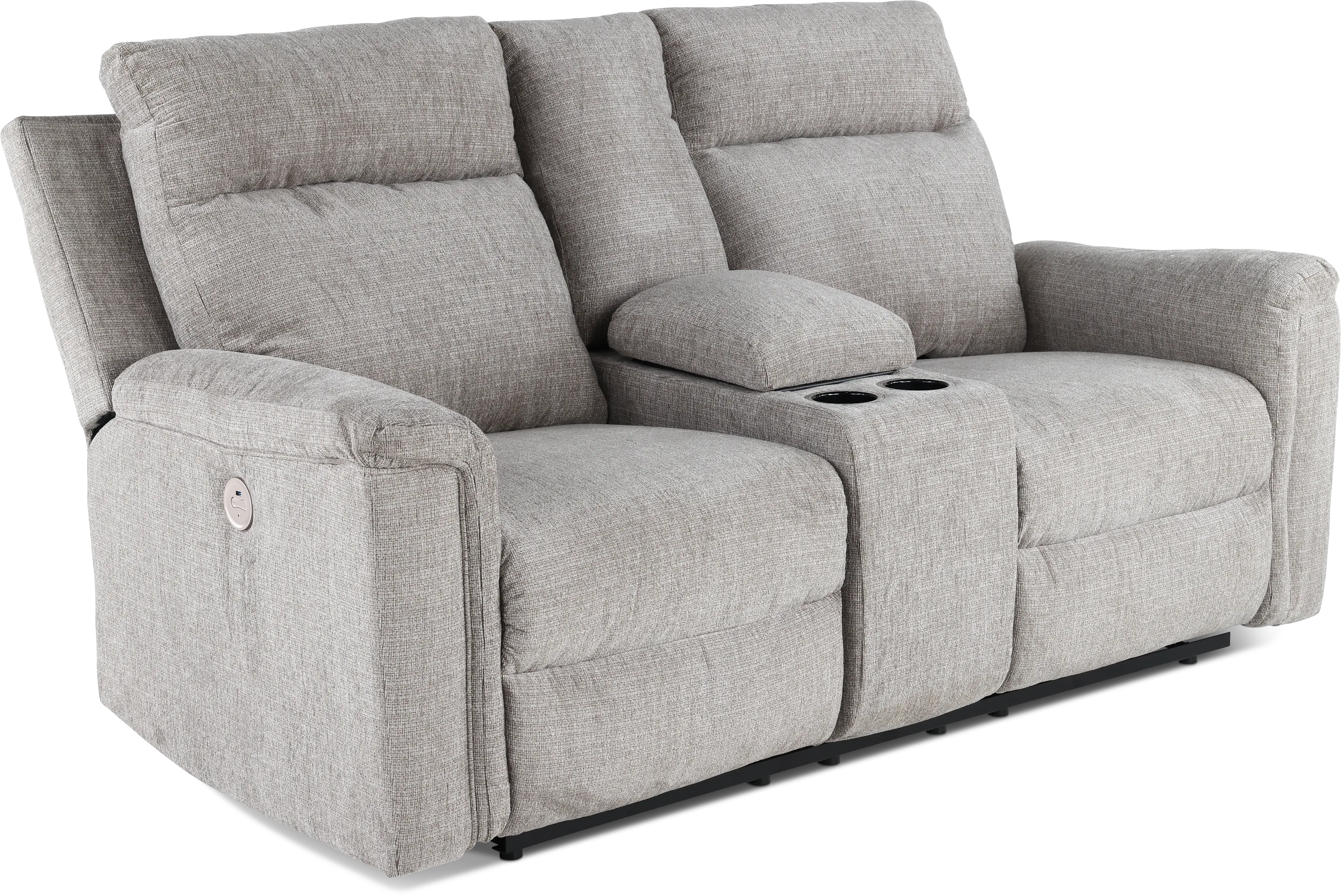 Barnsana Light Gray Power Reclining Loveseat-4