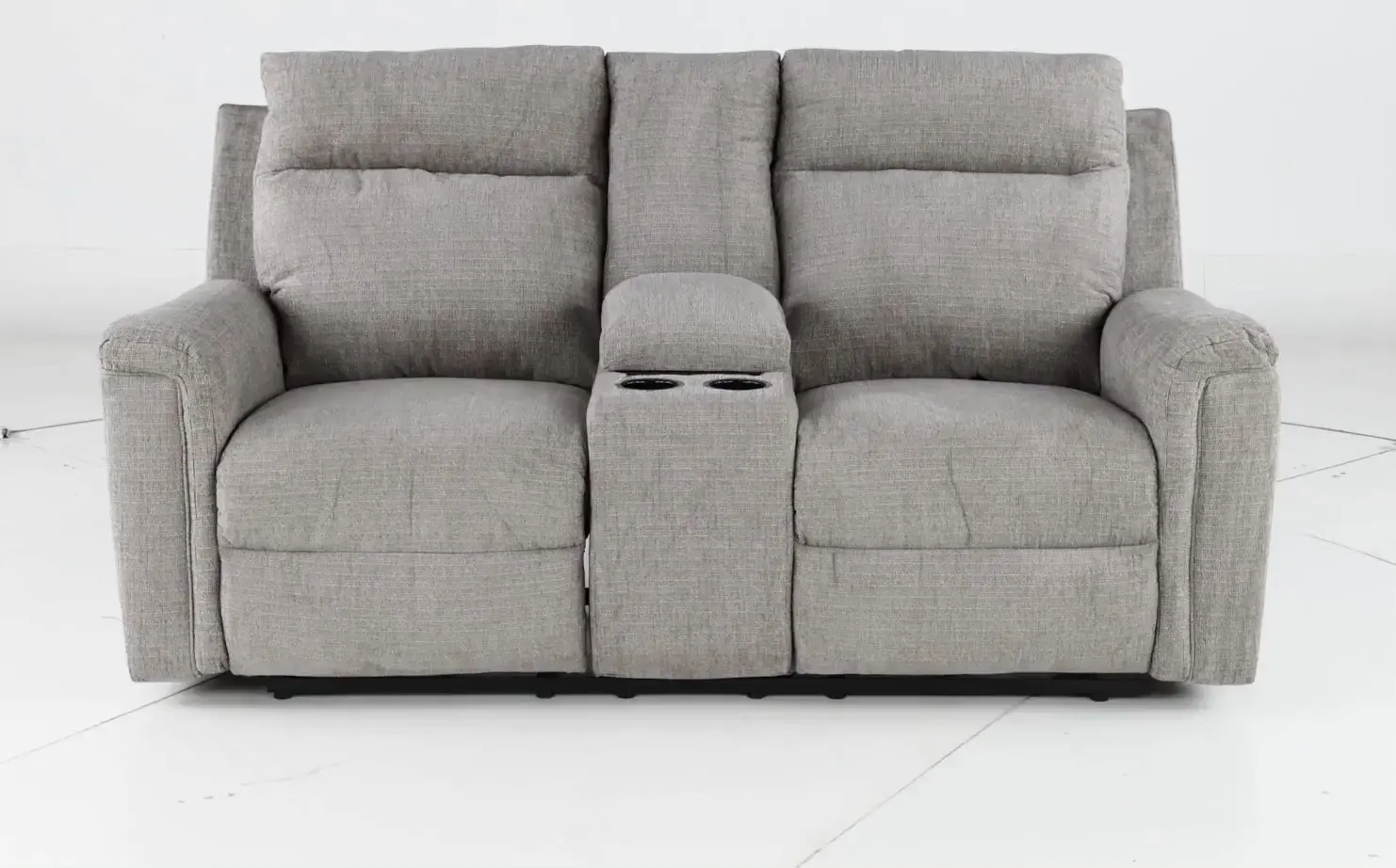 Barnsana Light Gray Power Reclining Loveseat-5