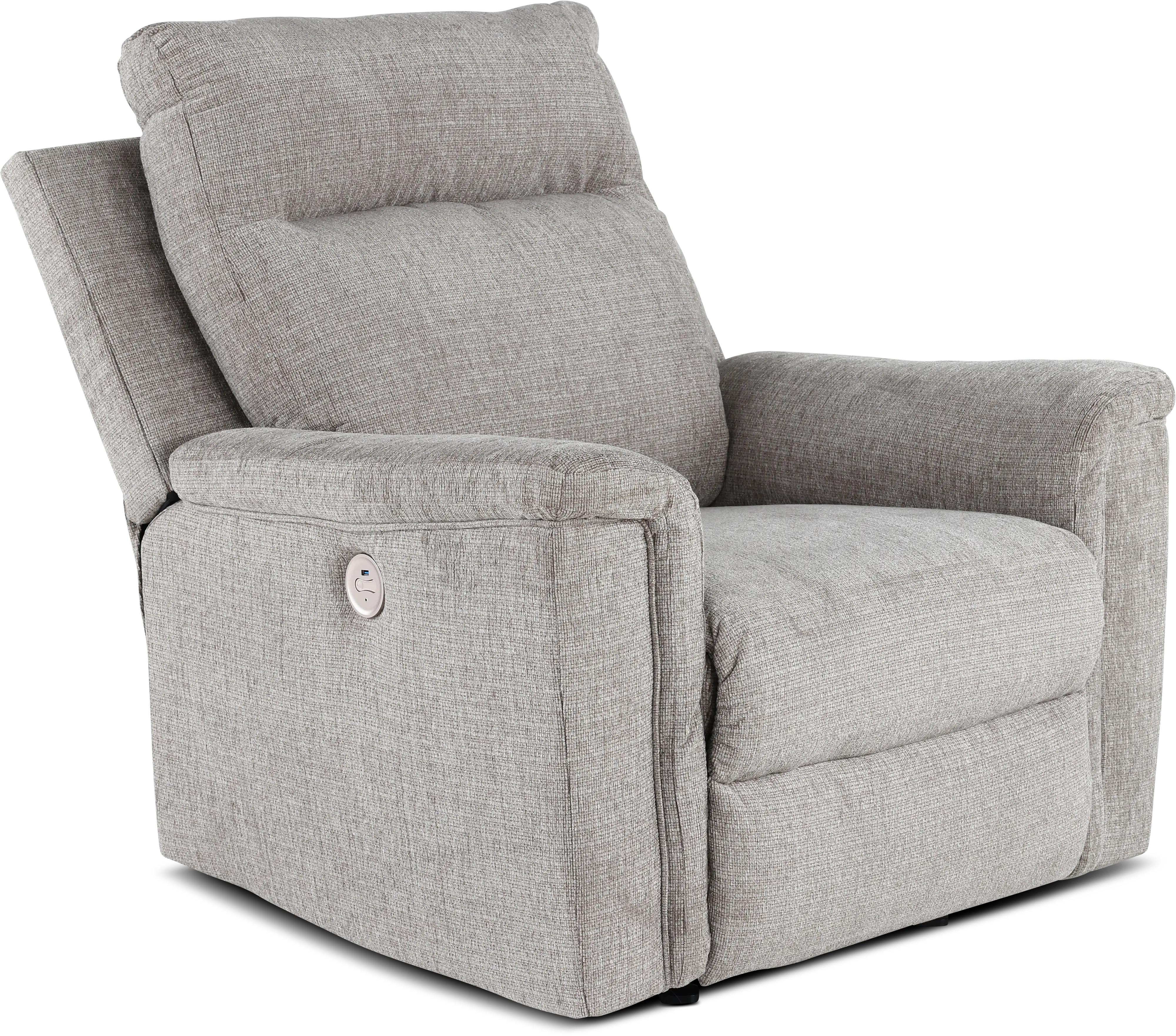 Barnsana Light Gray Power Recliner-1