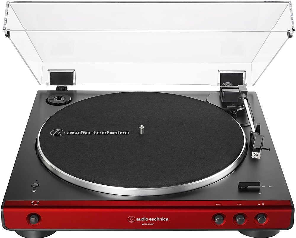 Audio Technica ATLP60X Bluetooth Stereo Turntable - Red/Black