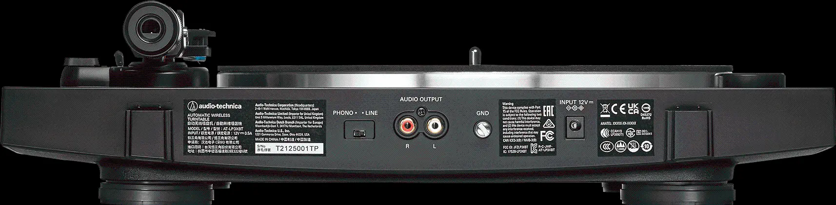 AT-LP3XBT-BK Audio Technica AT-LP3BK Fully Automatic Two-Speed Turntable with Bluetooth-7