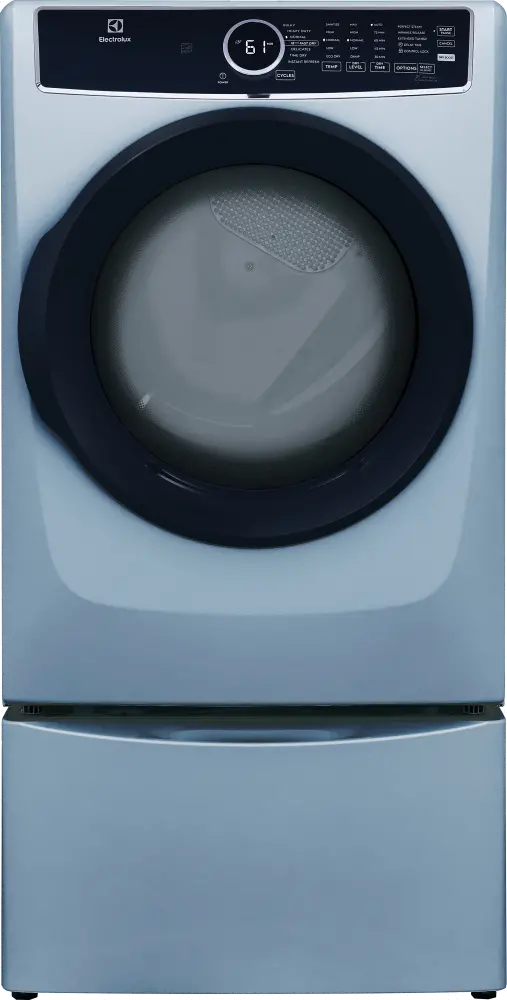 ELFE7437AG Electrolux 8 Cu Ft Electric Dryer - Glacier Blue 7437-8