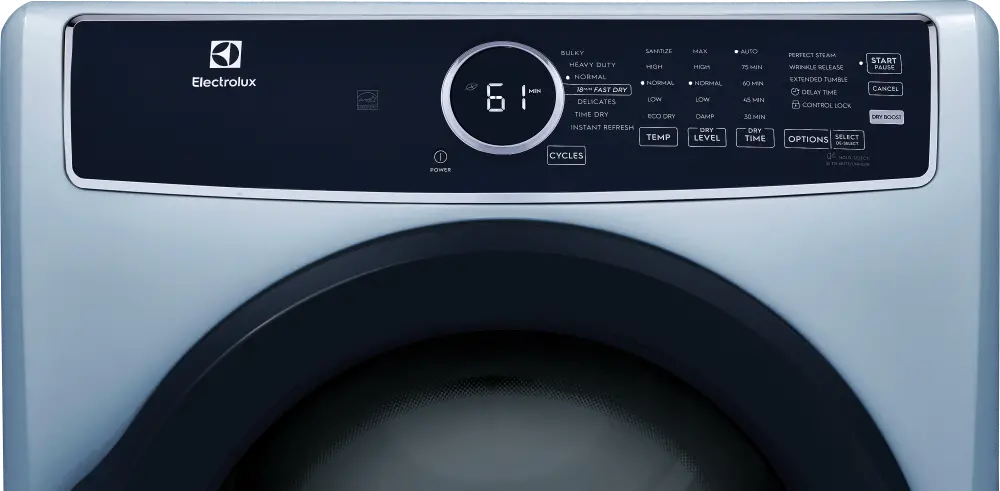 ELFG7437AG Electrolux 8 Cu Ft Gas Dryer - Glacier Blue 7437-3