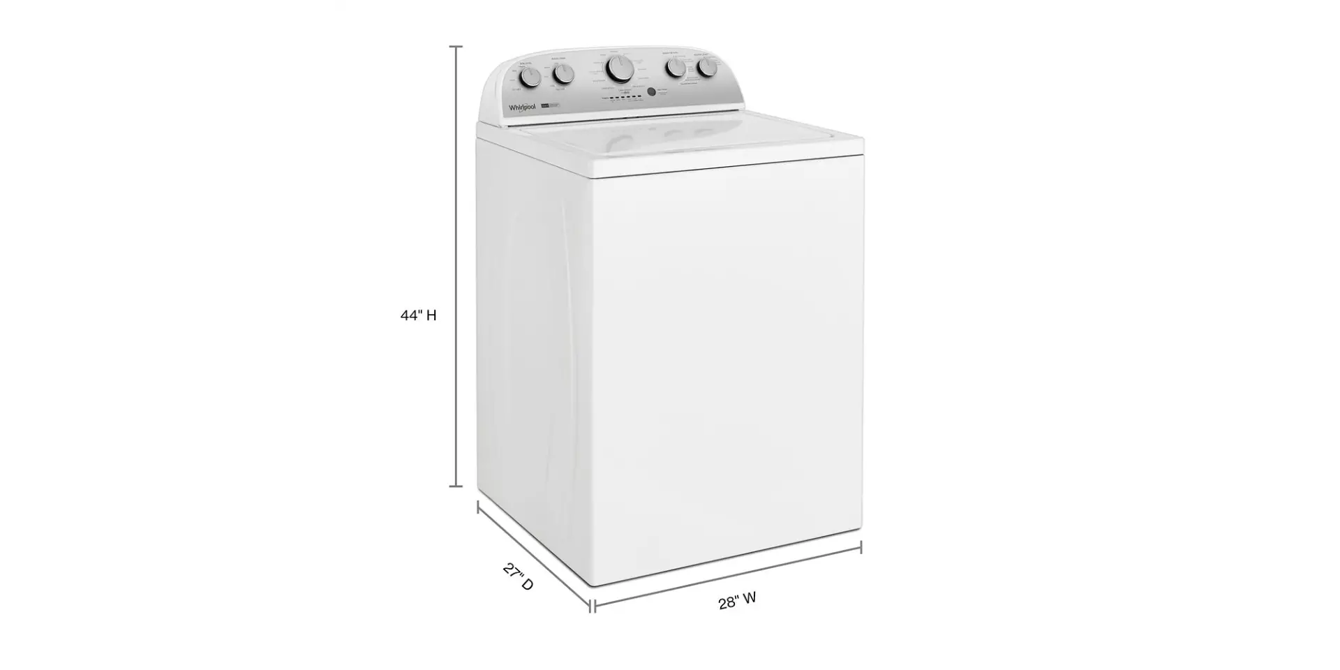 WTW4957PW Whirlpool 3.8 Cu Ft Top Load Washer with 2-in-1 Removable Agitator - White-3