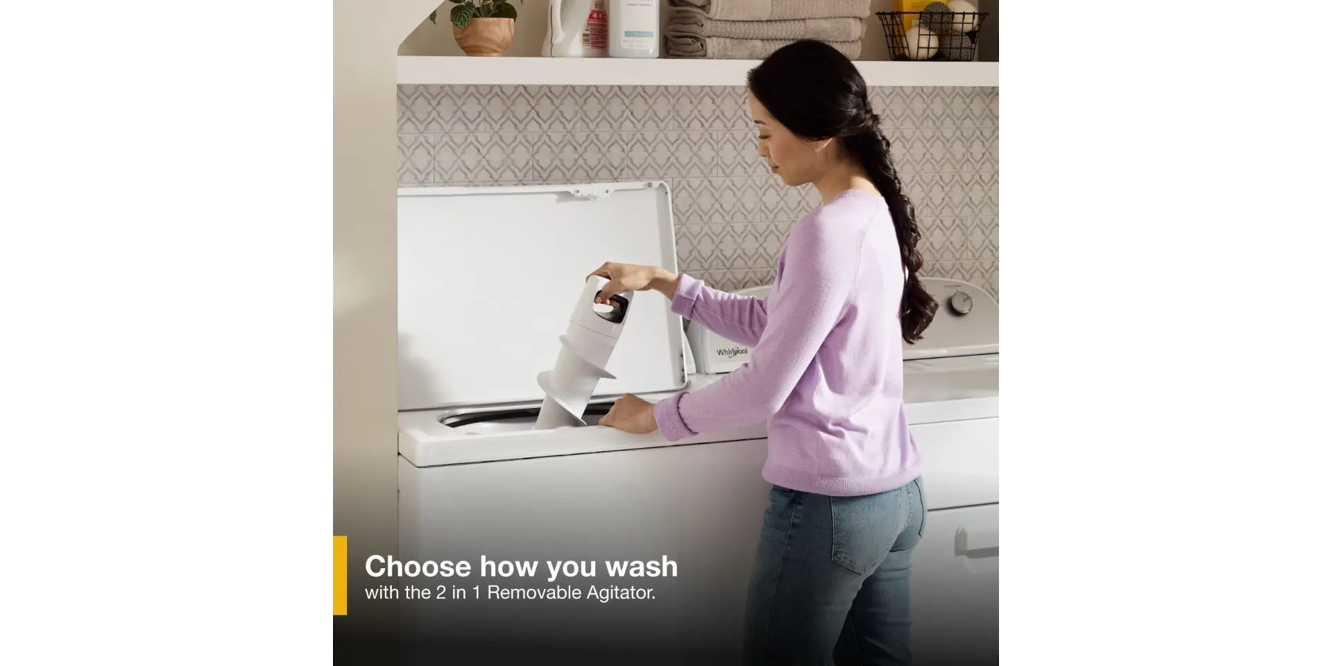 WTW4957PW Whirlpool 3.8 Cu Ft Top Load Washer with 2-in-1 Removable Agitator - White-5