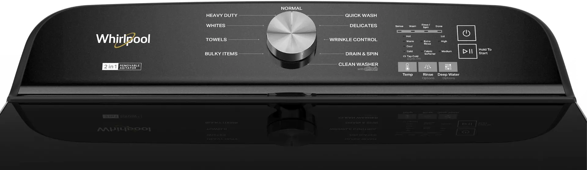 WTW6157PB Whirlpool 5.3 Cu Ft Top Load Washer - Volcano Black-11