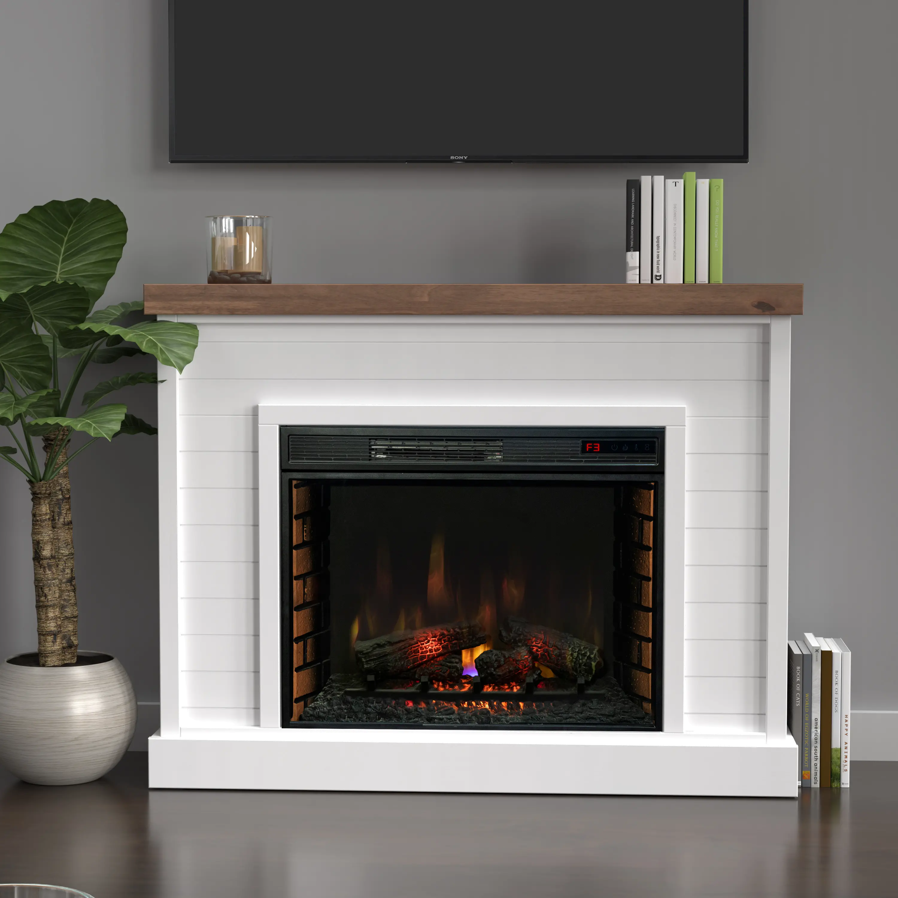 Washington White 48  Fireplace Mantle-3