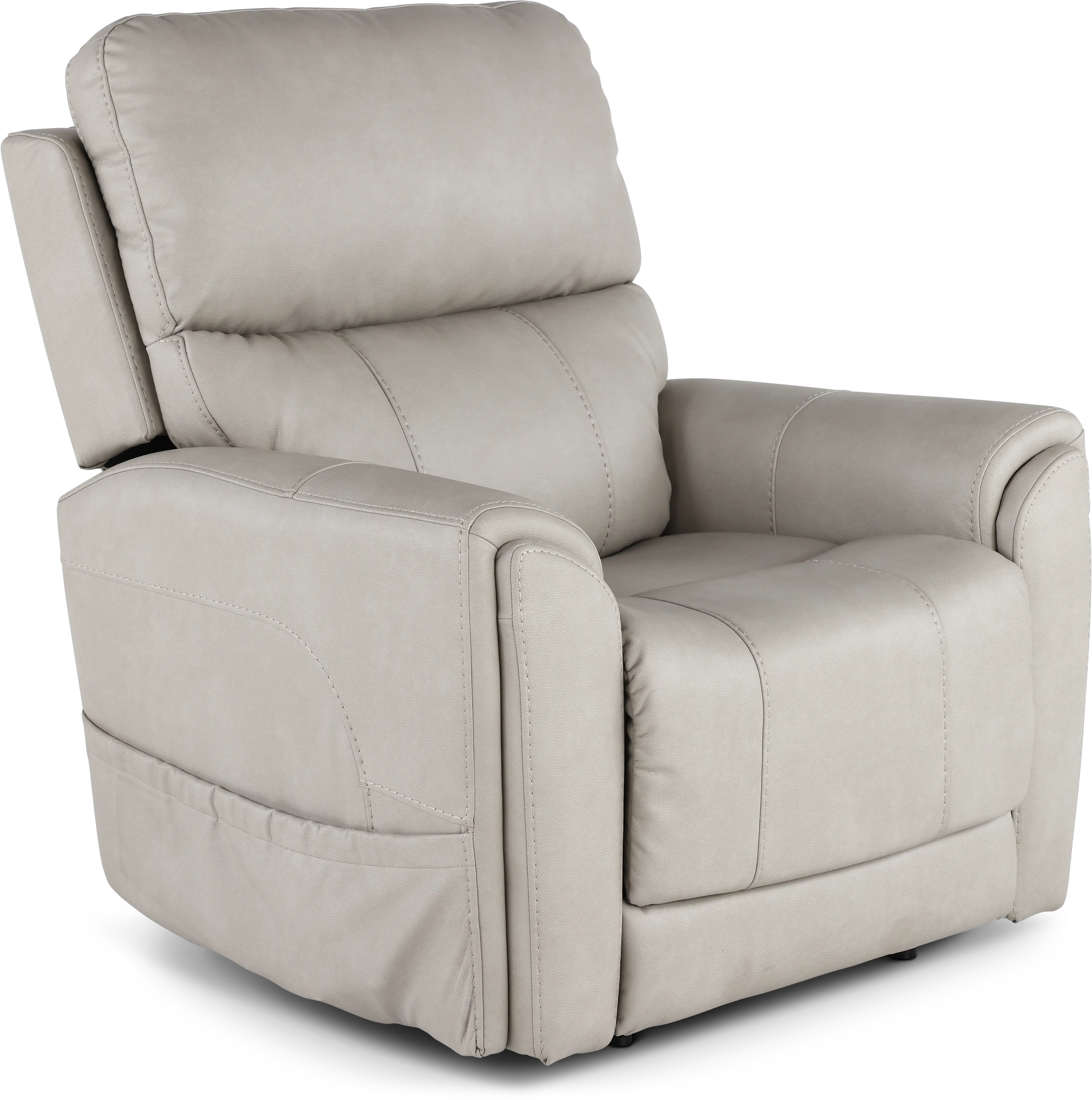 Damon Dove Gray Power Recliner with Massage-1