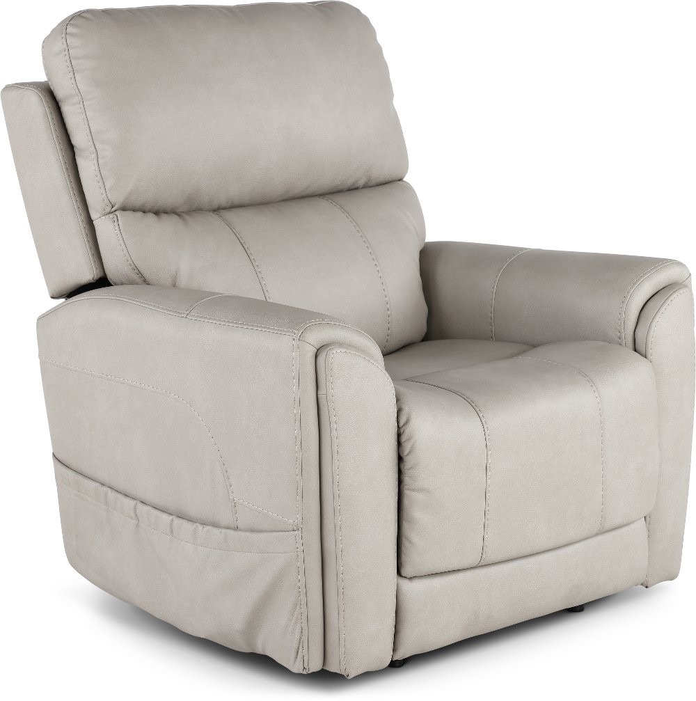 Damon Dove Gray Power Recliner with Massage