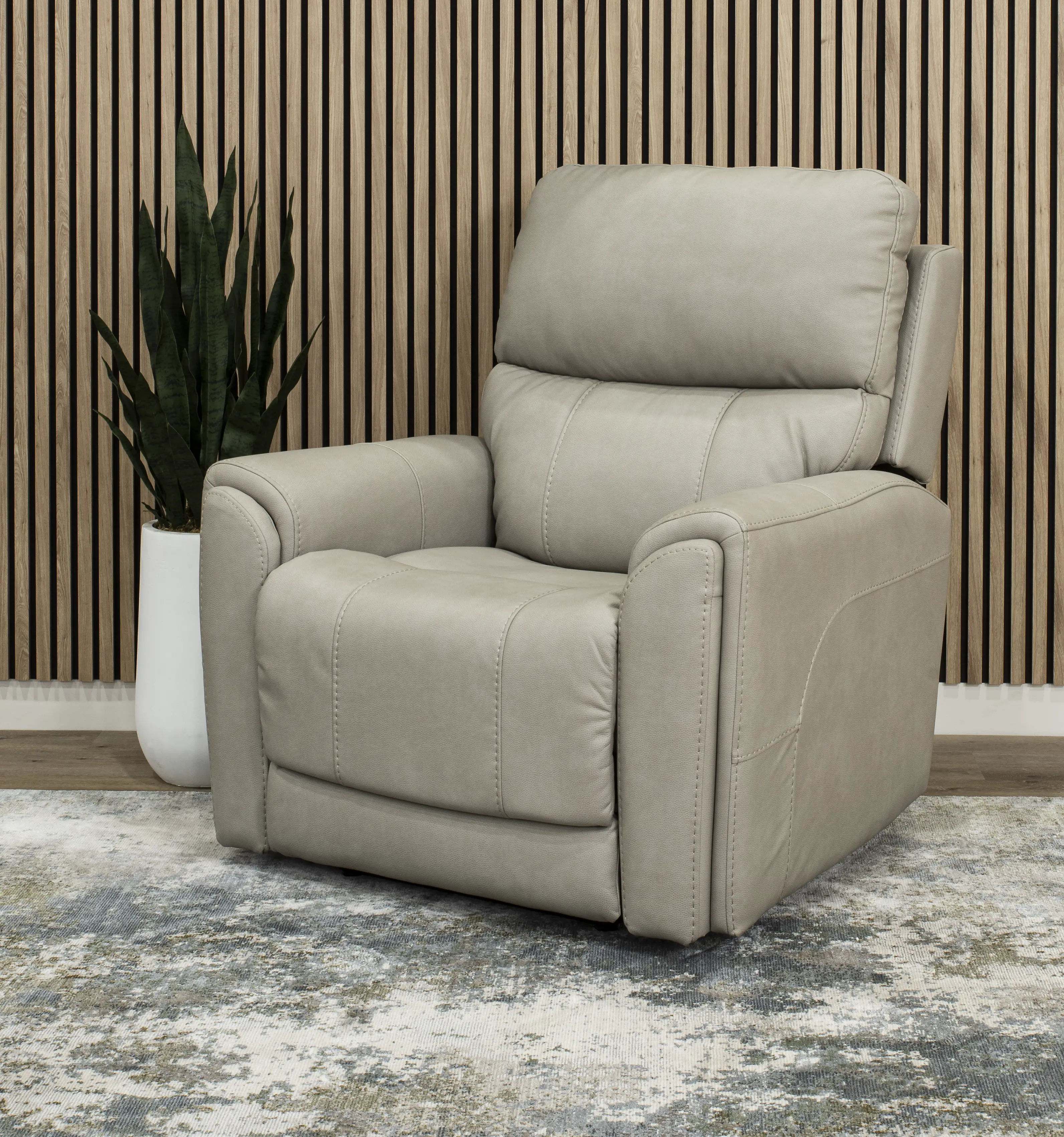 Damon Dove Gray Power Recliner with Massage-2