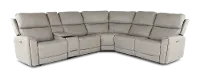 Damon Dove Gray 6-Piece Power Reclining Sectional with Wireless Charging