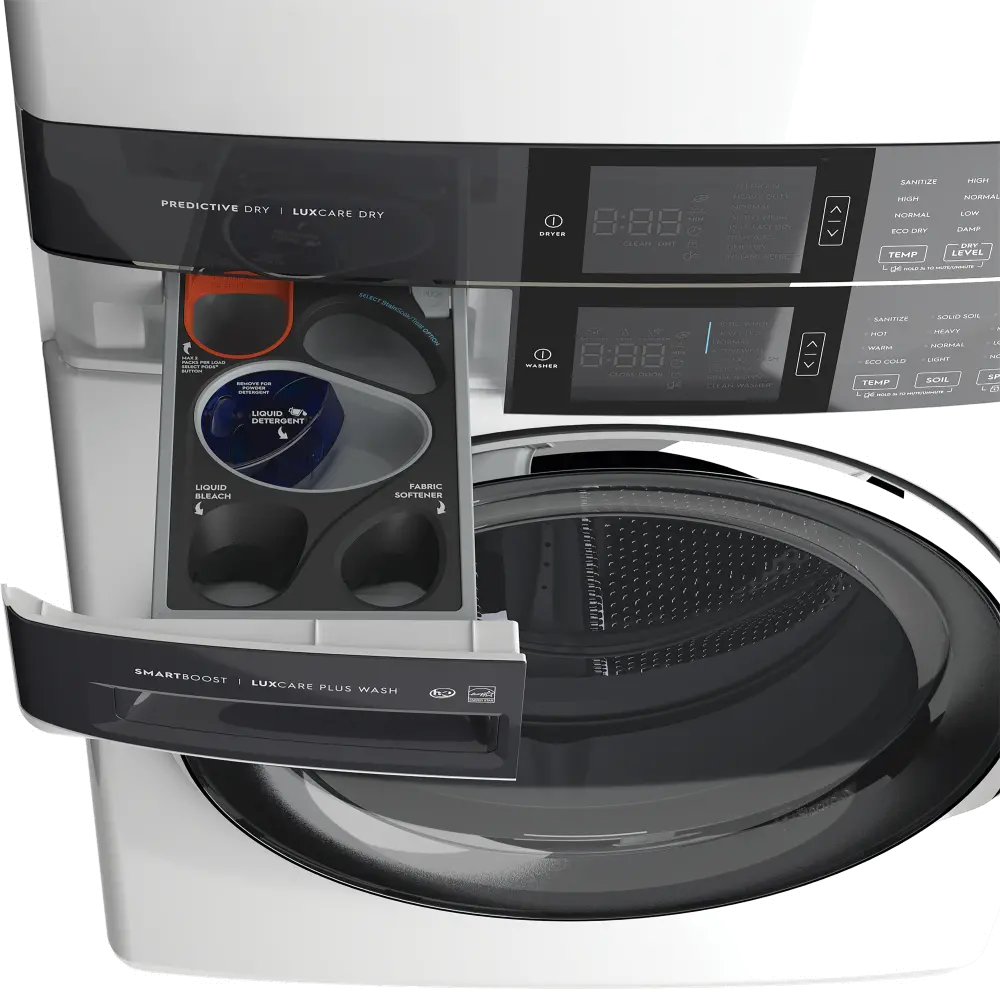 ELTE7600AW Electrolux Full Size Electric Frontload Laundry Tower - White-7