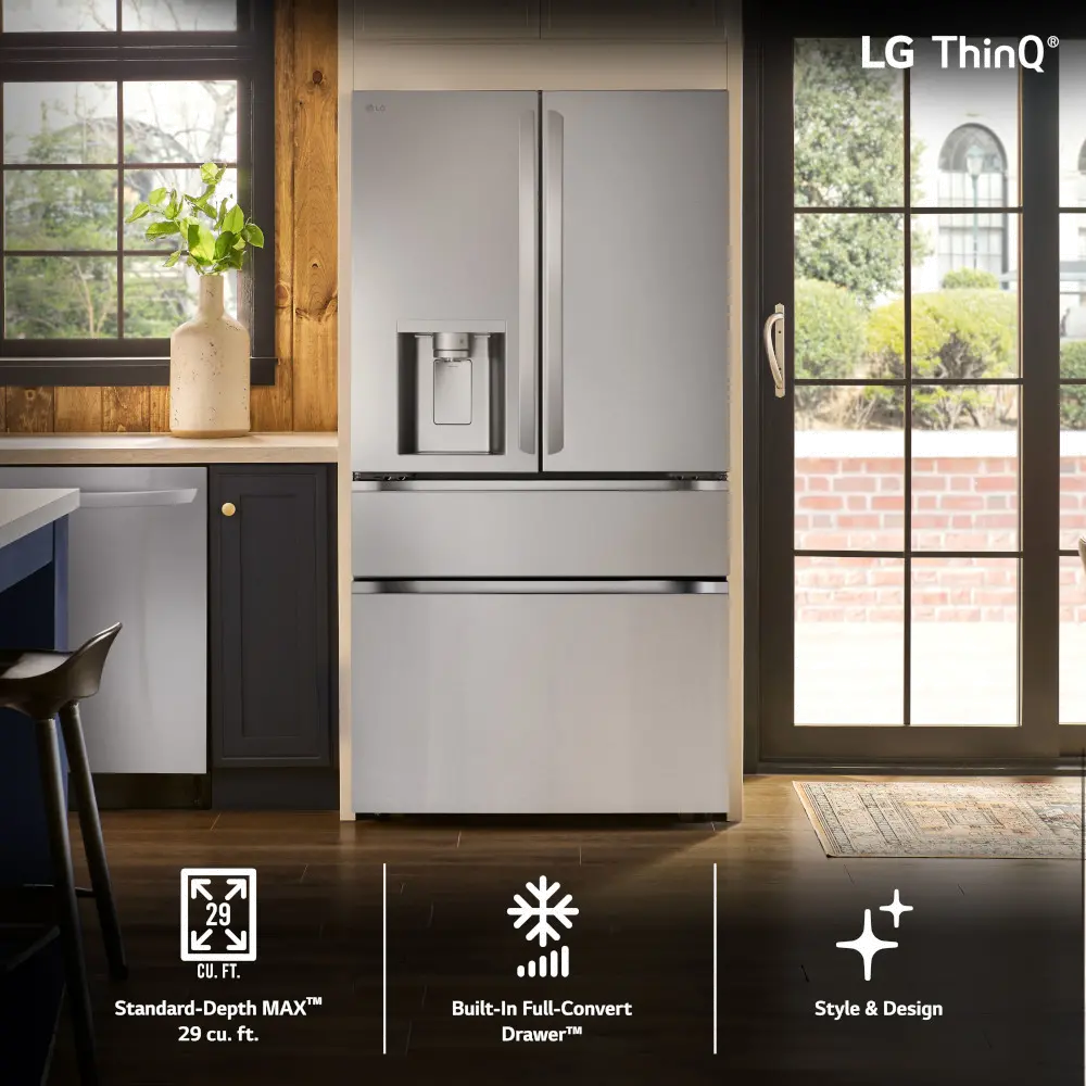LF29H8330S LG 28.6 Cu Ft French Door Refrigerator - Stainless Steel-3