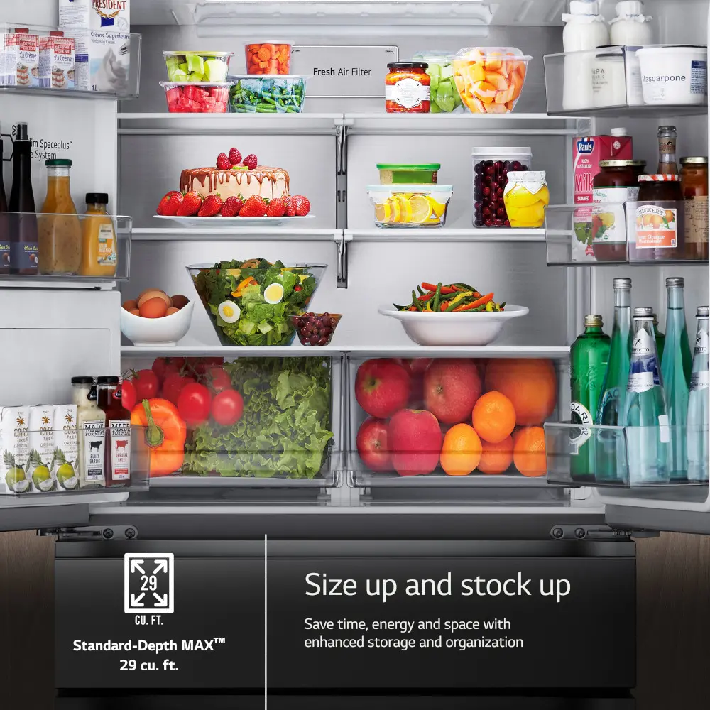 LF29H8330S LG 28.6 Cu Ft French Door Refrigerator - Stainless Steel-4