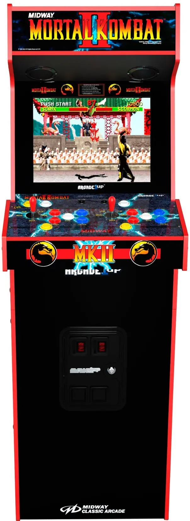 195570019733 Arcade1Up Mortal Kombat II Deluxe Arcade Game-3