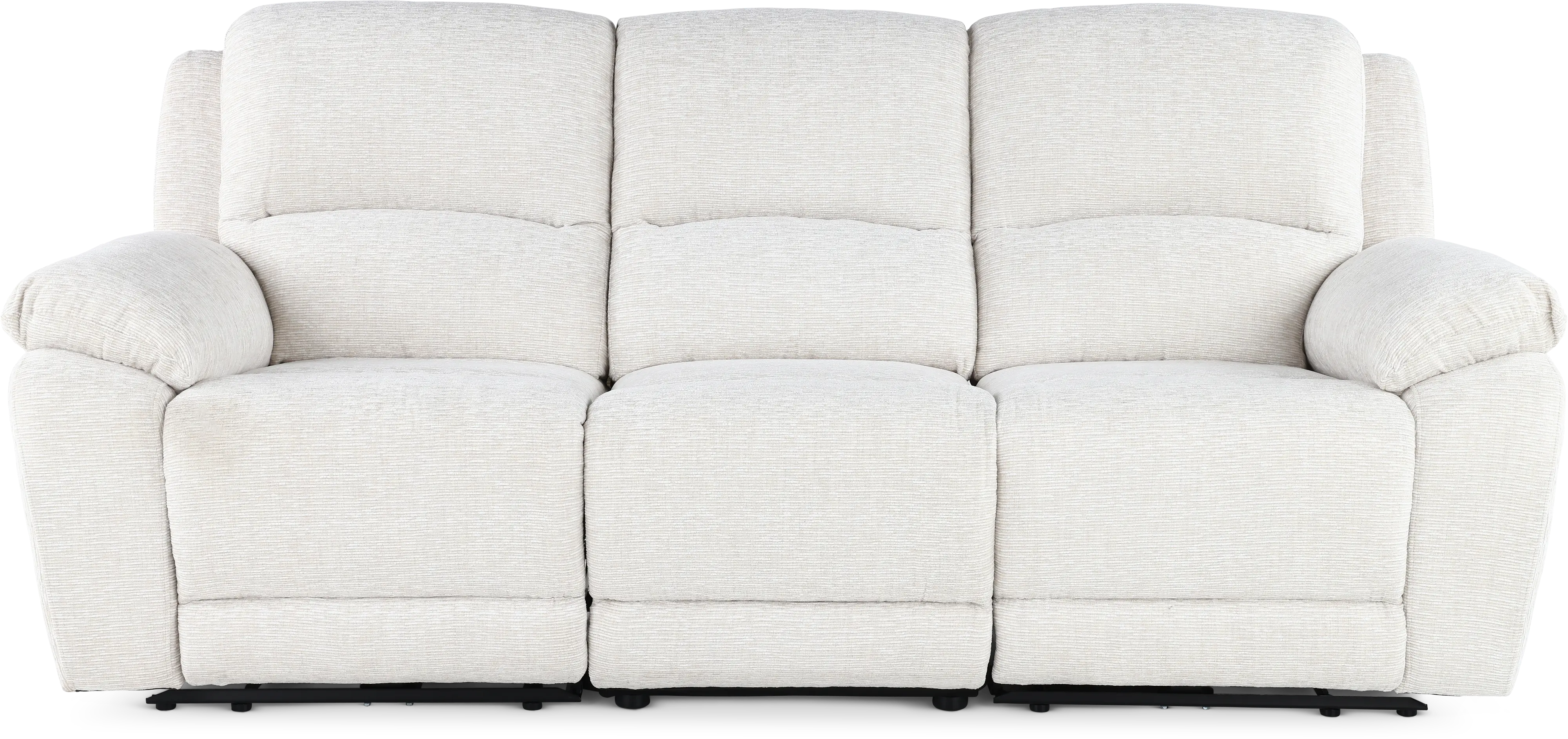Birch Opal White Power Reclining Sofa-1