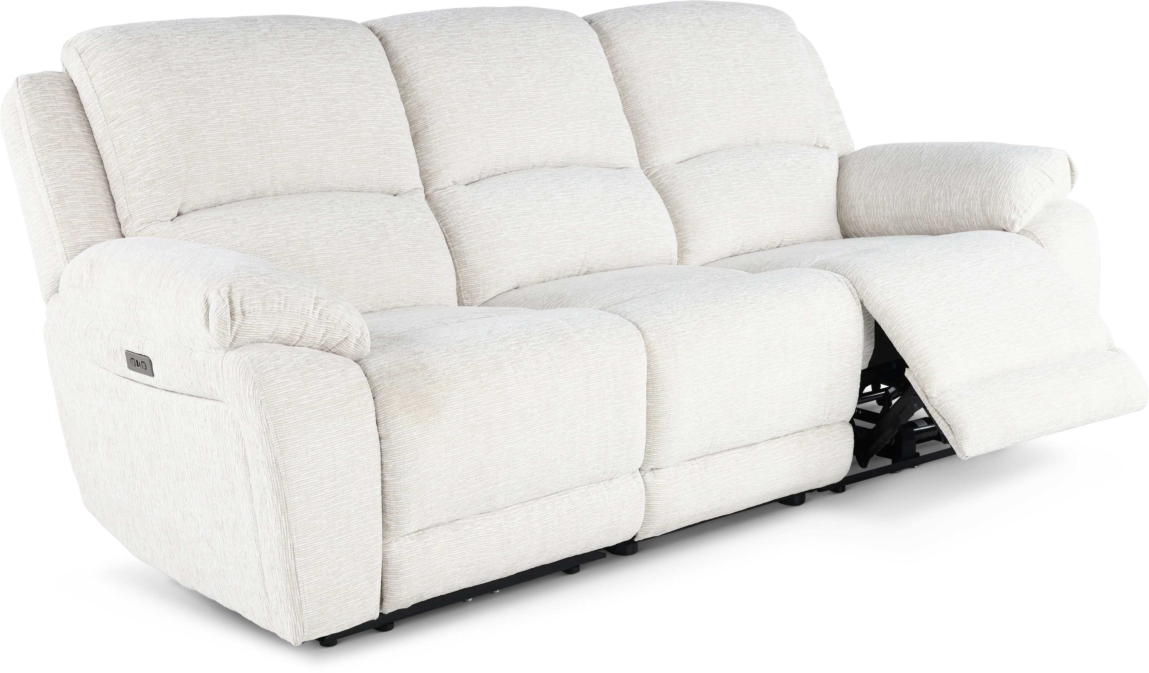 Birch Opal White Power Reclining Sofa-6