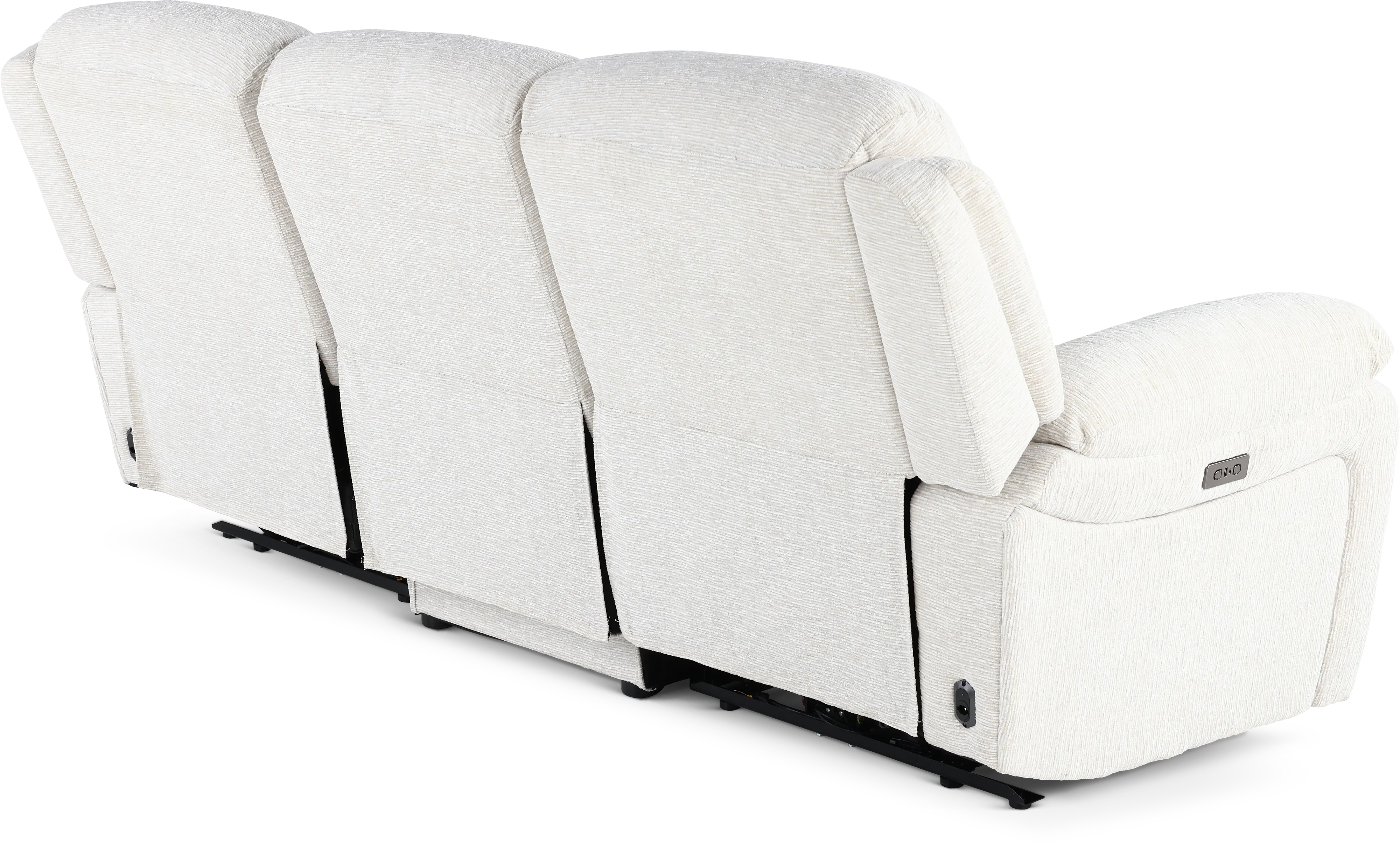 Birch Opal White Power Reclining Sofa-7