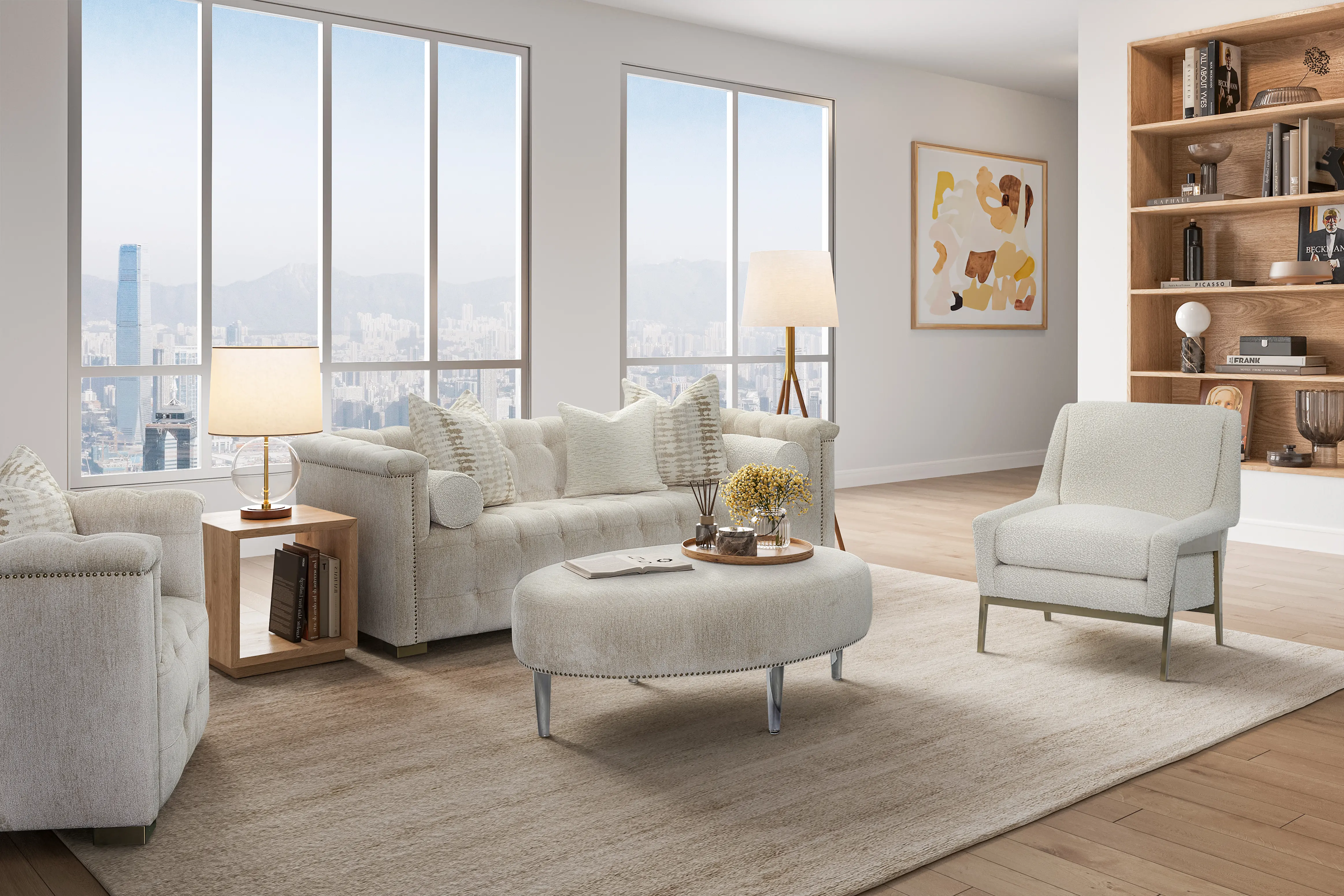 Harper Light Beige Sofa-8