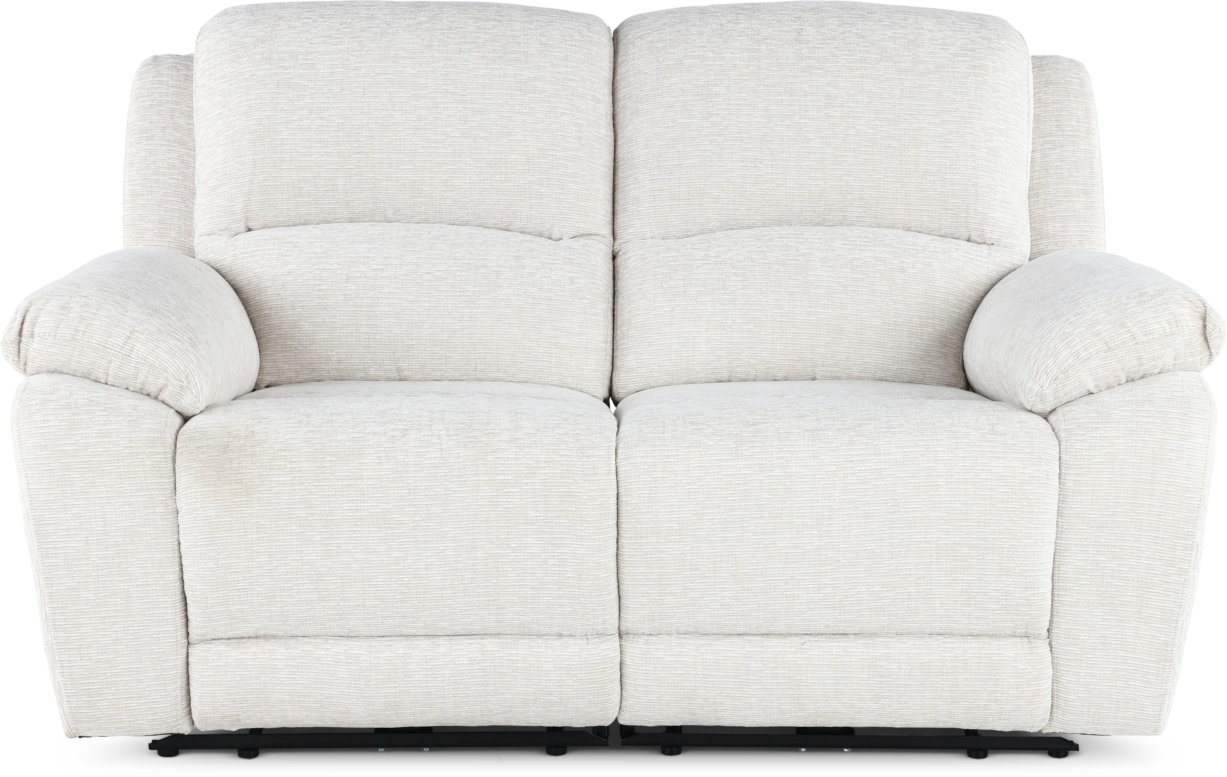 Birch Opal White Power Reclining Loveseat-1