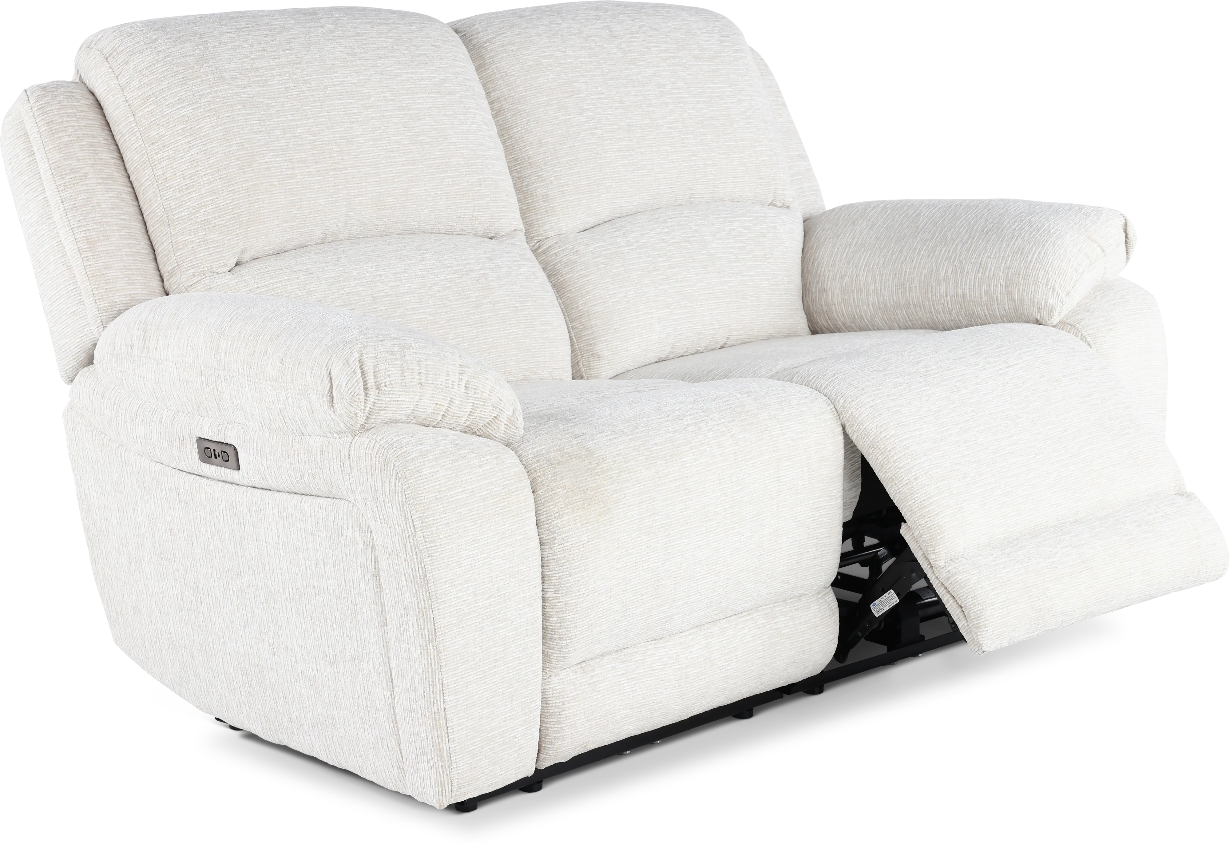 Birch Opal White Power Reclining Loveseat-6