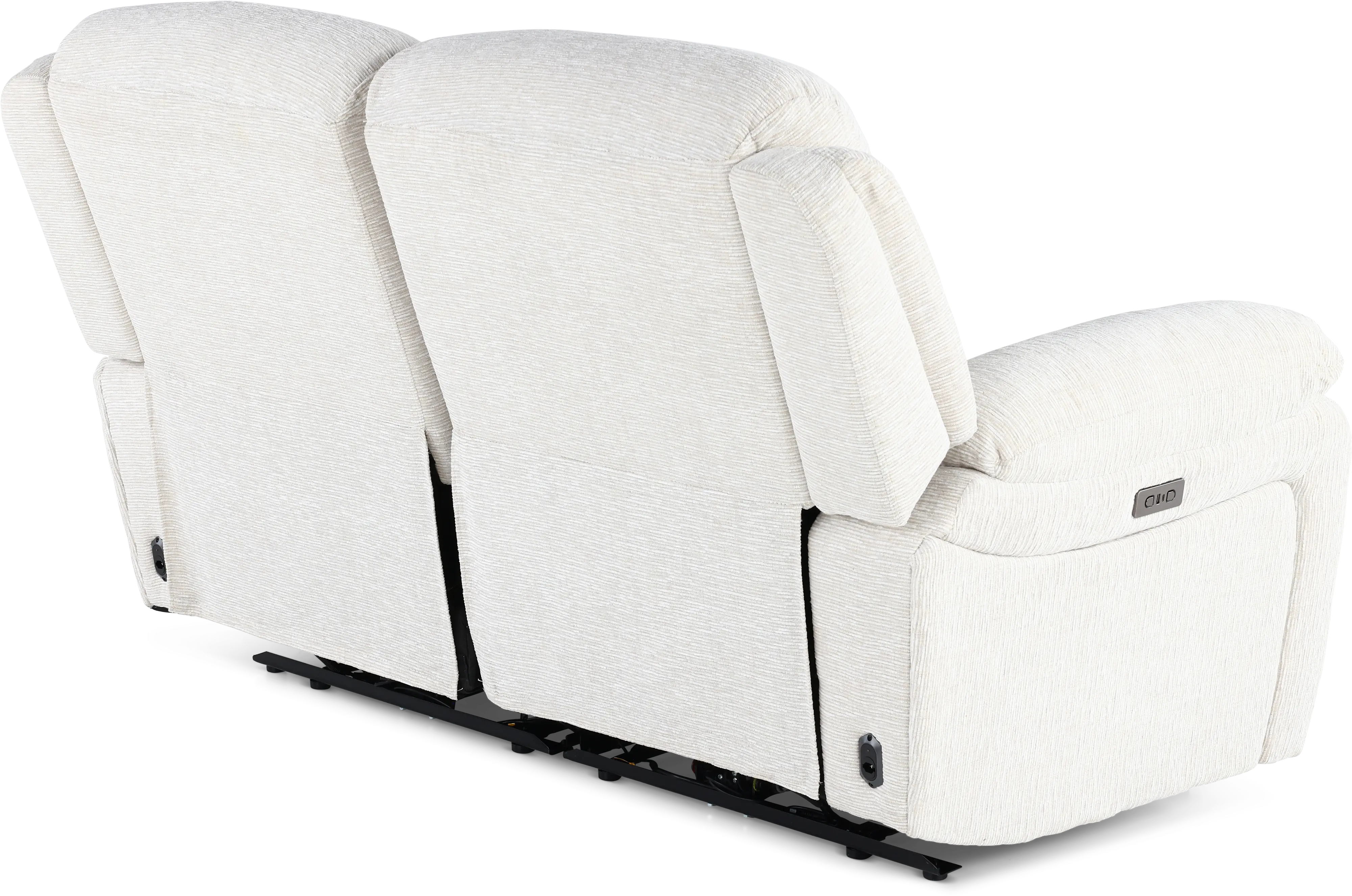 Birch Opal White Power Reclining Loveseat-7