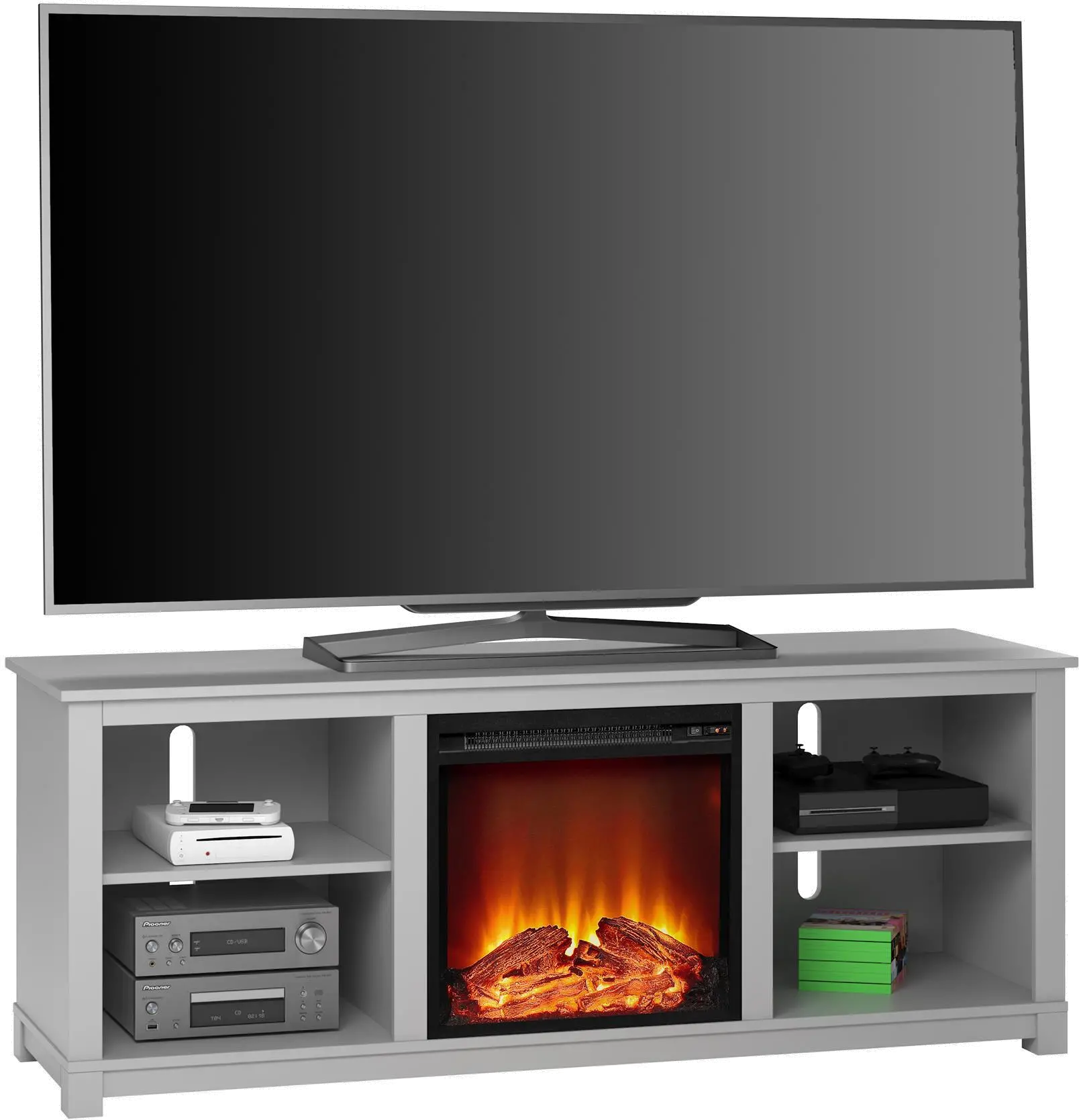Edgewood Gray 58  Fireplace TV Stand-3