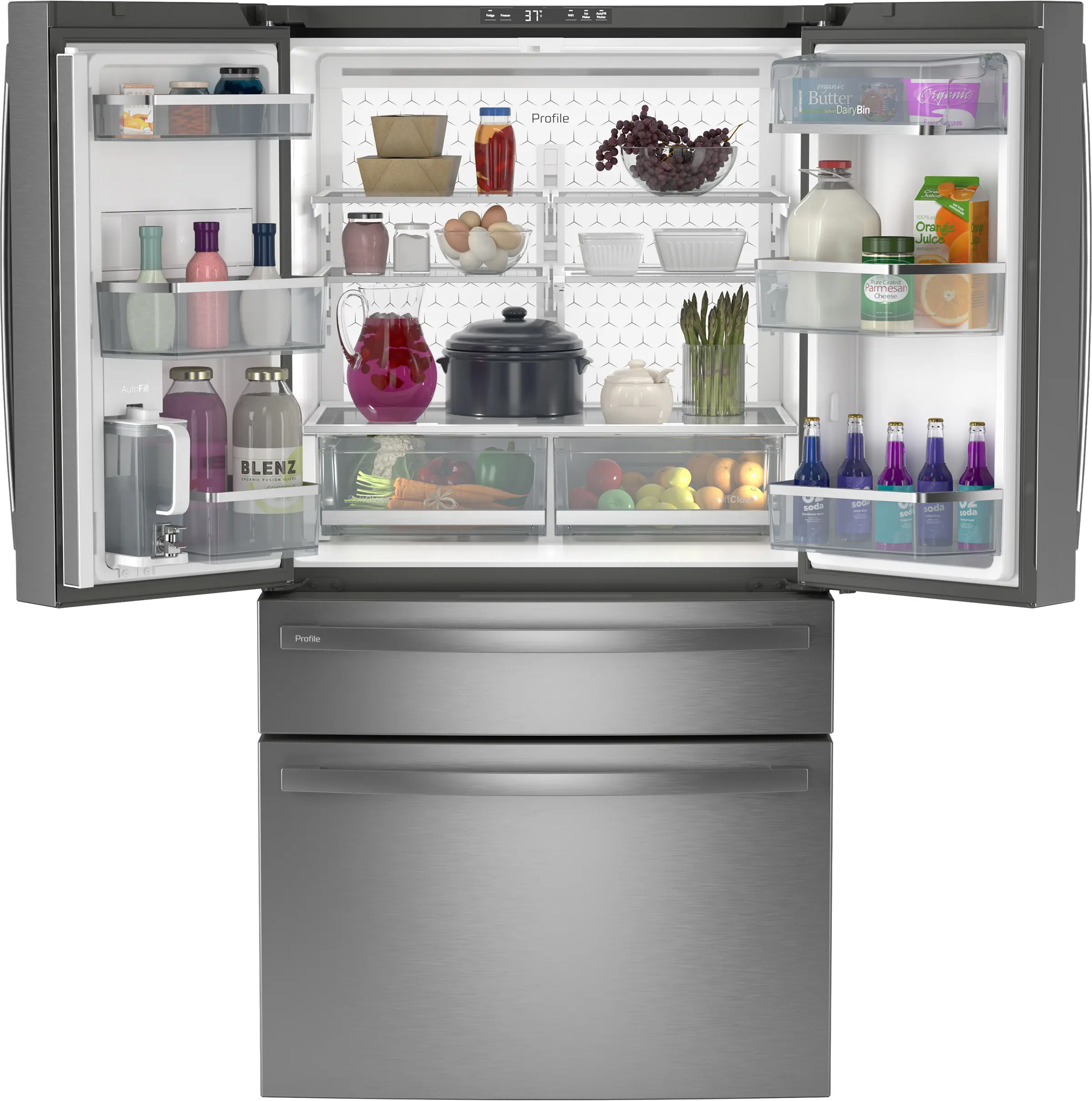 PGE29BYTFS GE Profile 28.7 Cu Ft French Door Refrigerator - Stainless Steel-4
