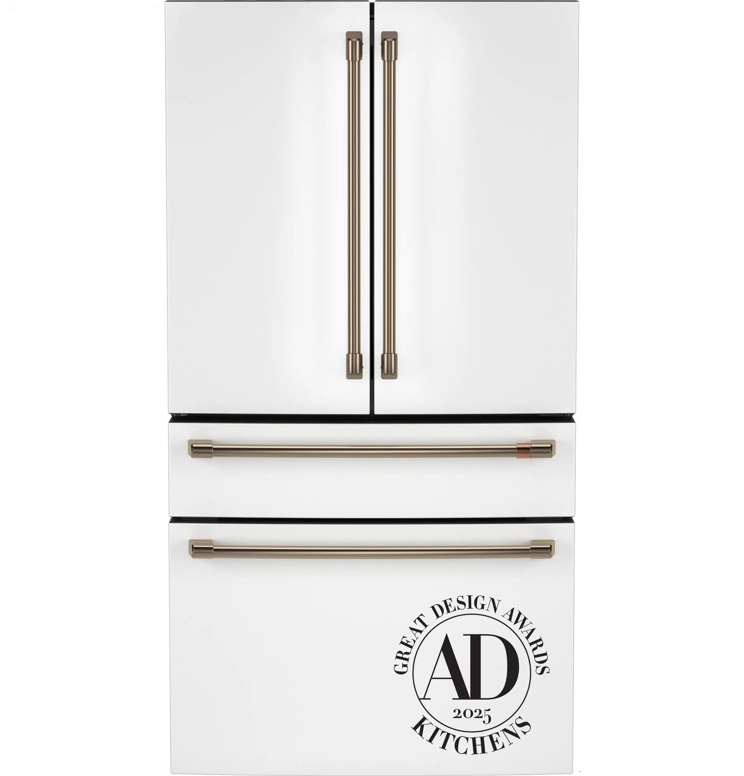 CGE29DP4TW2 GE Cafe 28.7 Cu Ft 4-Door French Door Refrigerator - Matte White-1