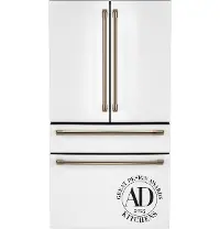 CGE29DP4TW2 GE Cafe 28.7 Cu Ft 4-Door French Door Refrigerator - Matte White