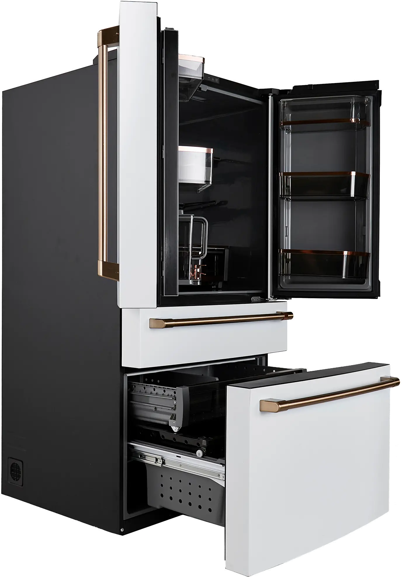 CGE29DP4TW2 GE Cafe 28.7 Cu Ft 4-Door French Door Refrigerator - Matte White-4