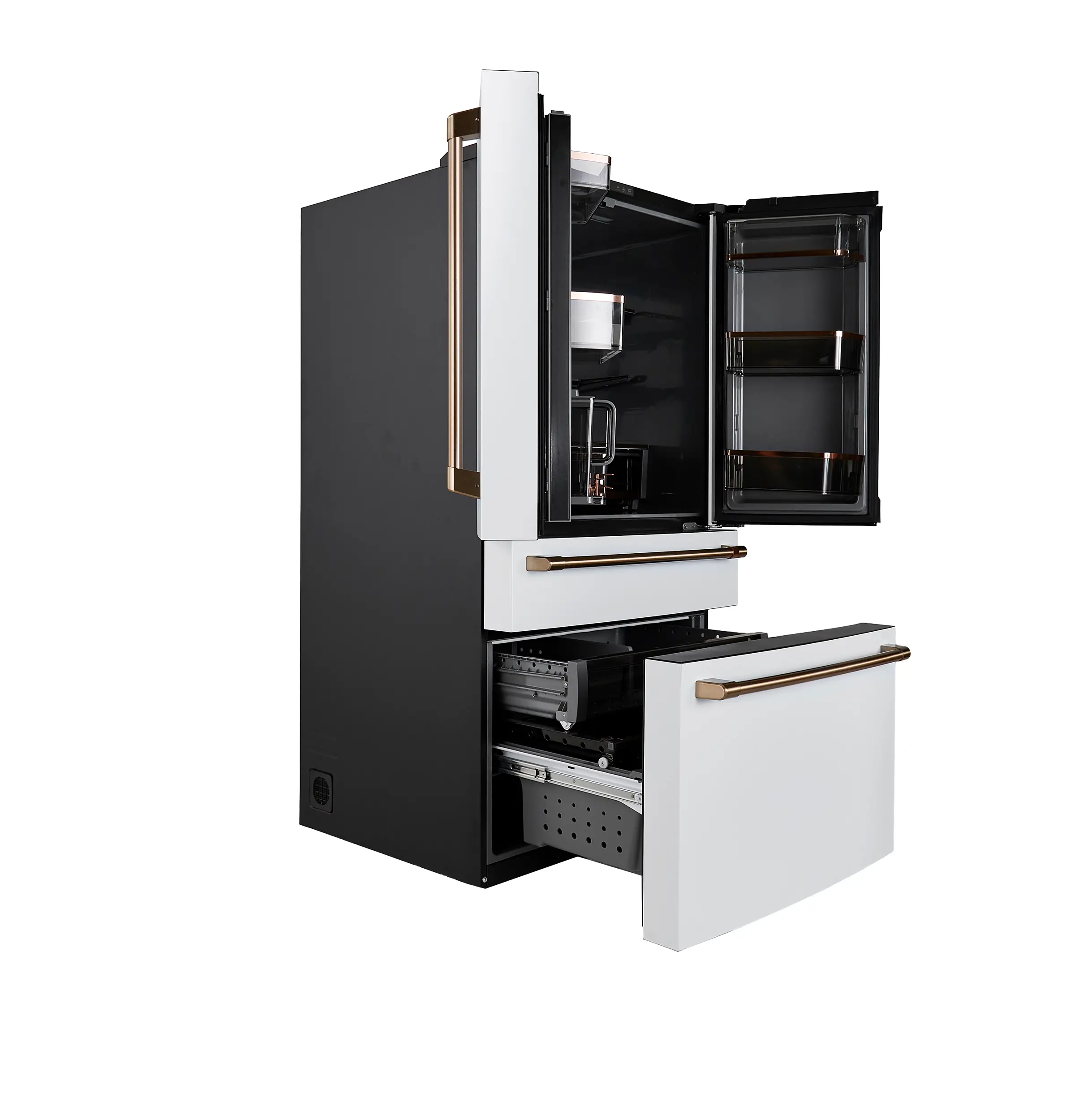 CGE29DP4TW2 GE Cafe 28.7 Cu Ft 4-Door French Door Refrigerator - Matte White-5