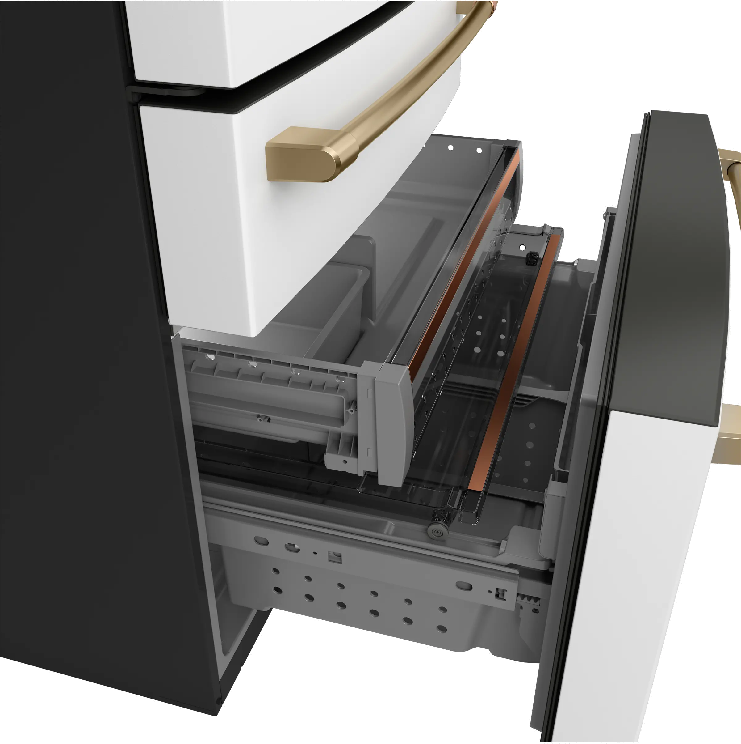 CGE29DP4TW2 GE Cafe 28.7 Cu Ft 4-Door French Door Refrigerator - Matte White-7
