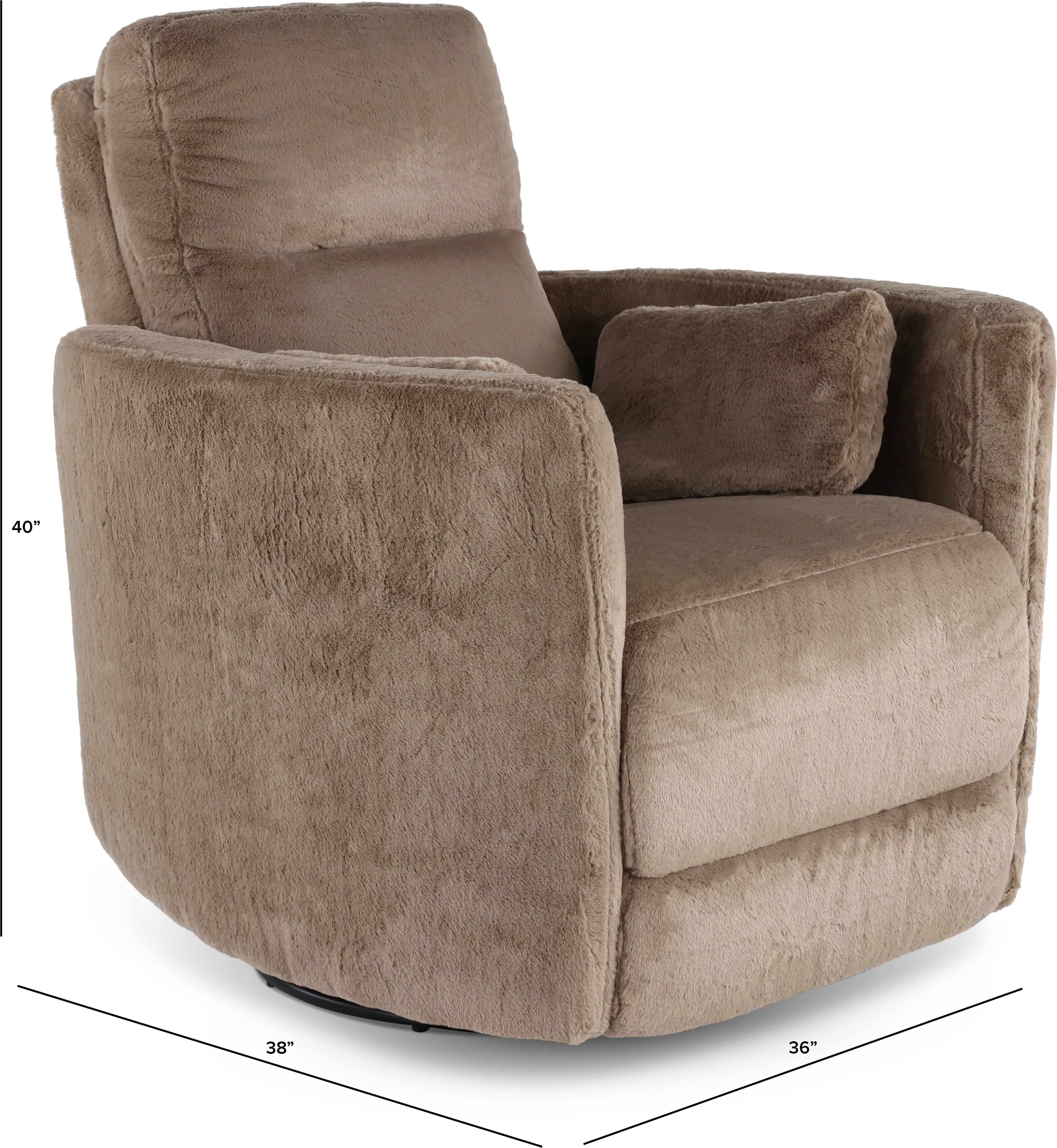 Amelia Brown Swivel Recliner-3