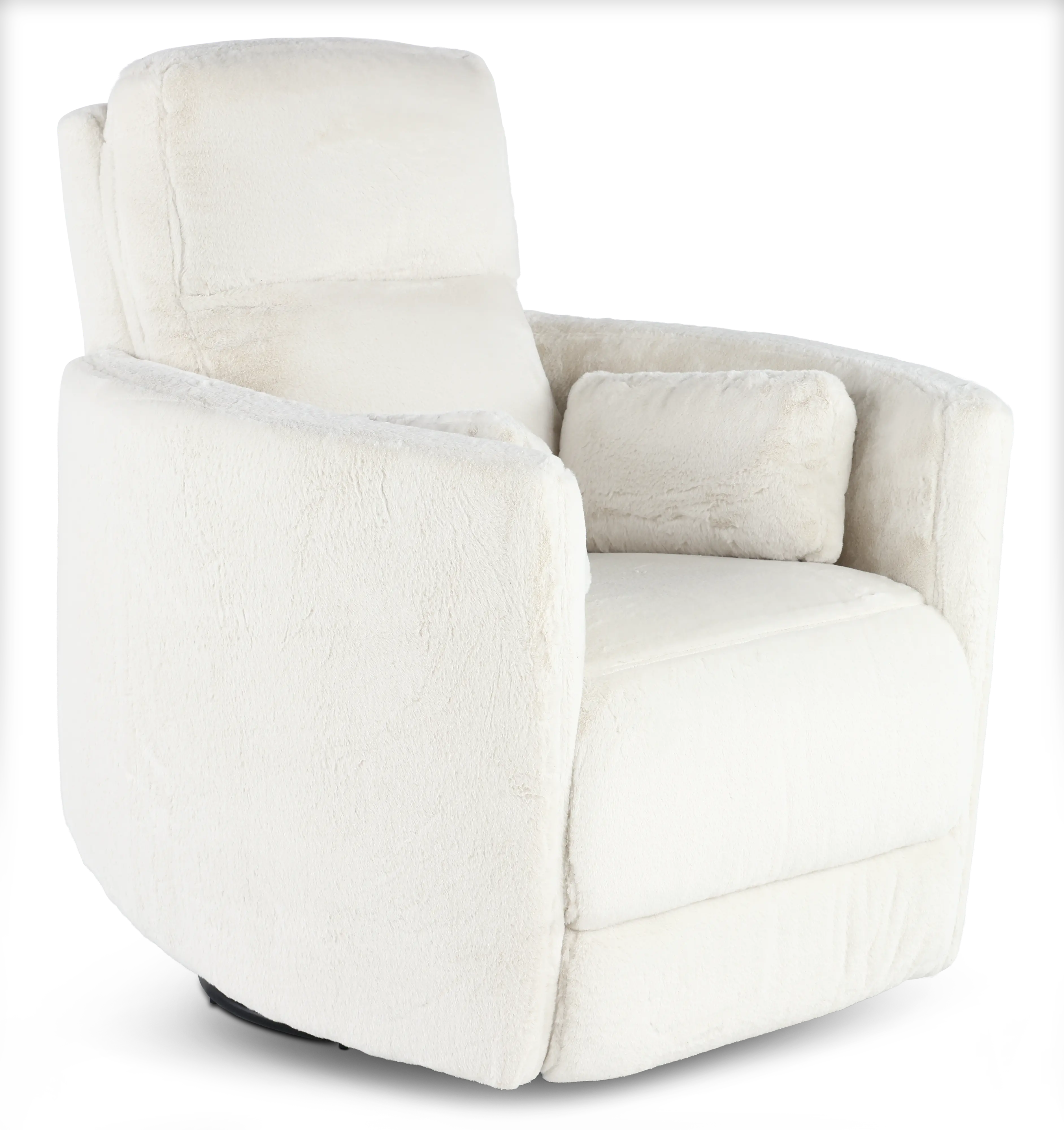 Amelia White Swivel Recliner-1