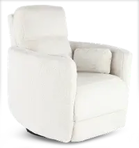 Amelia White Swivel Recliner