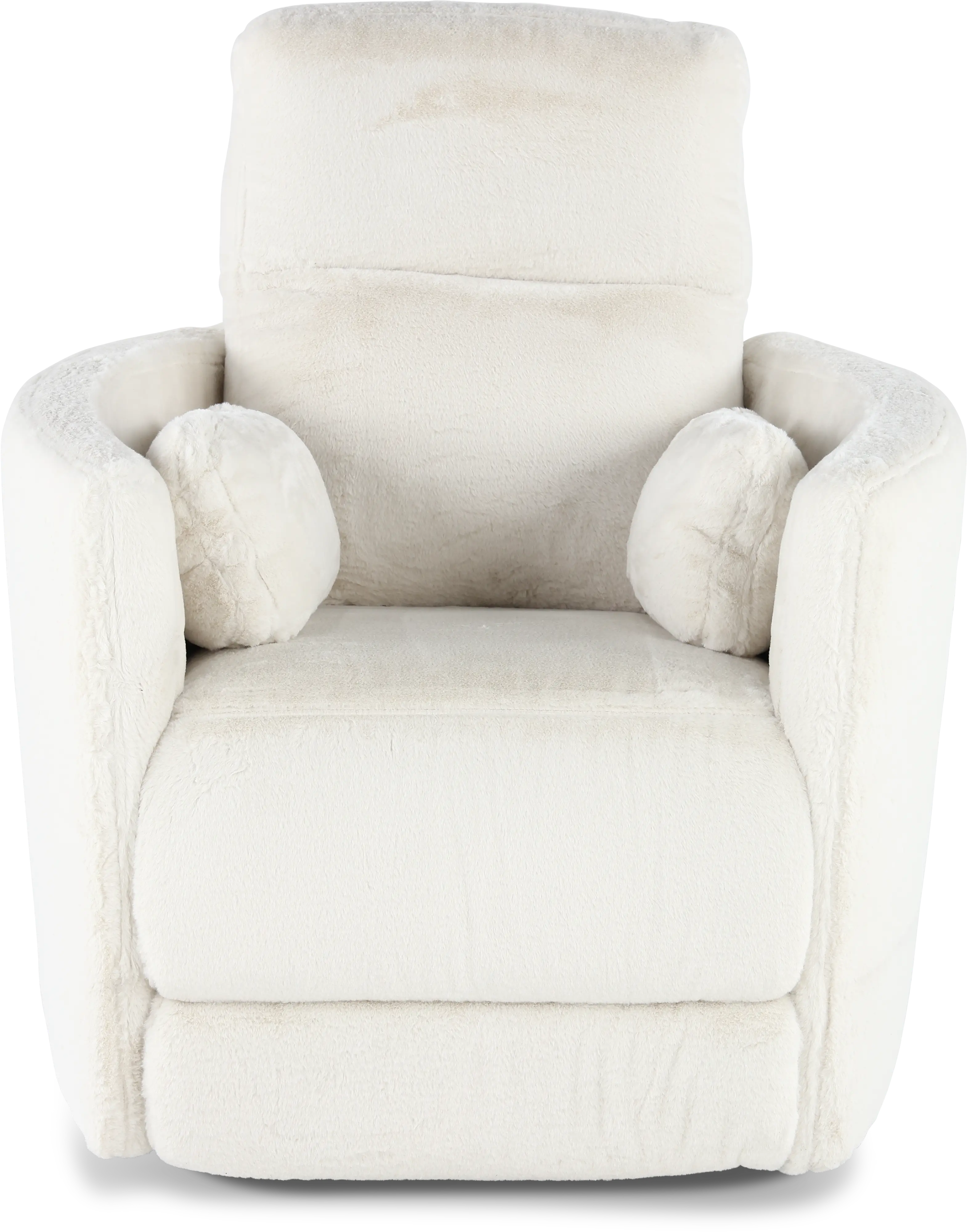 Amelia White Swivel Recliner-4