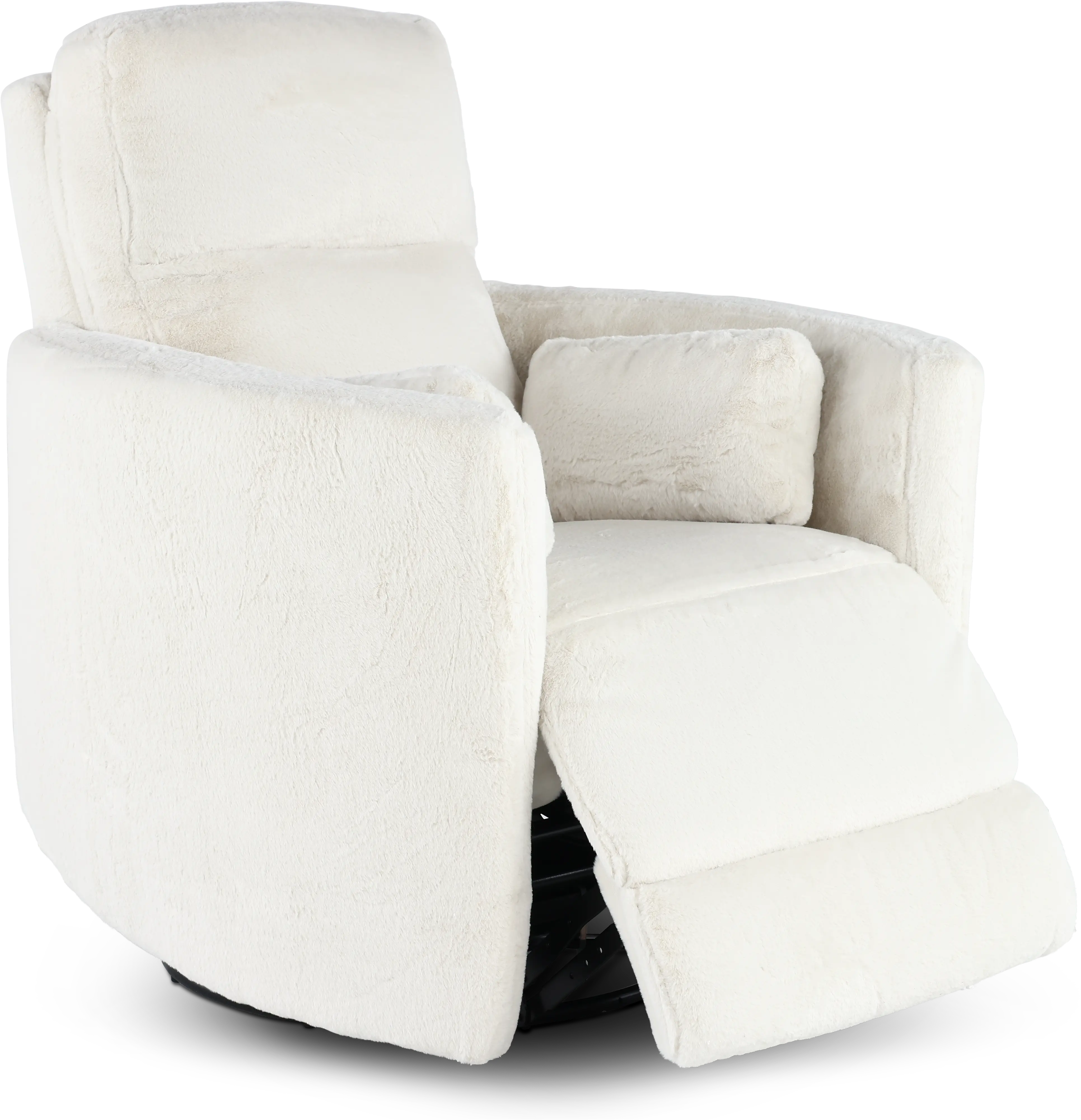 Amelia White Swivel Recliner-6