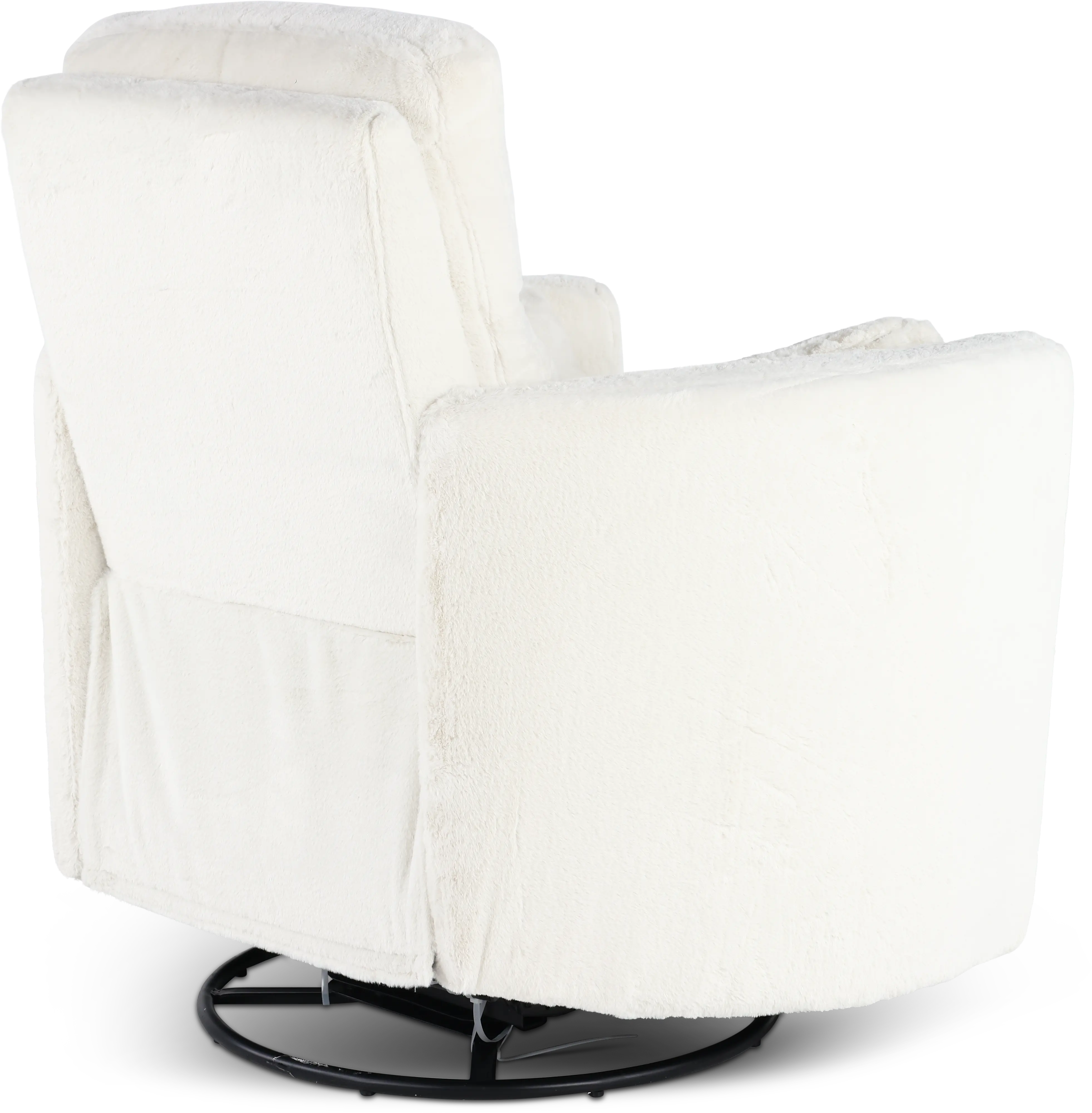 Amelia White Swivel Recliner-8