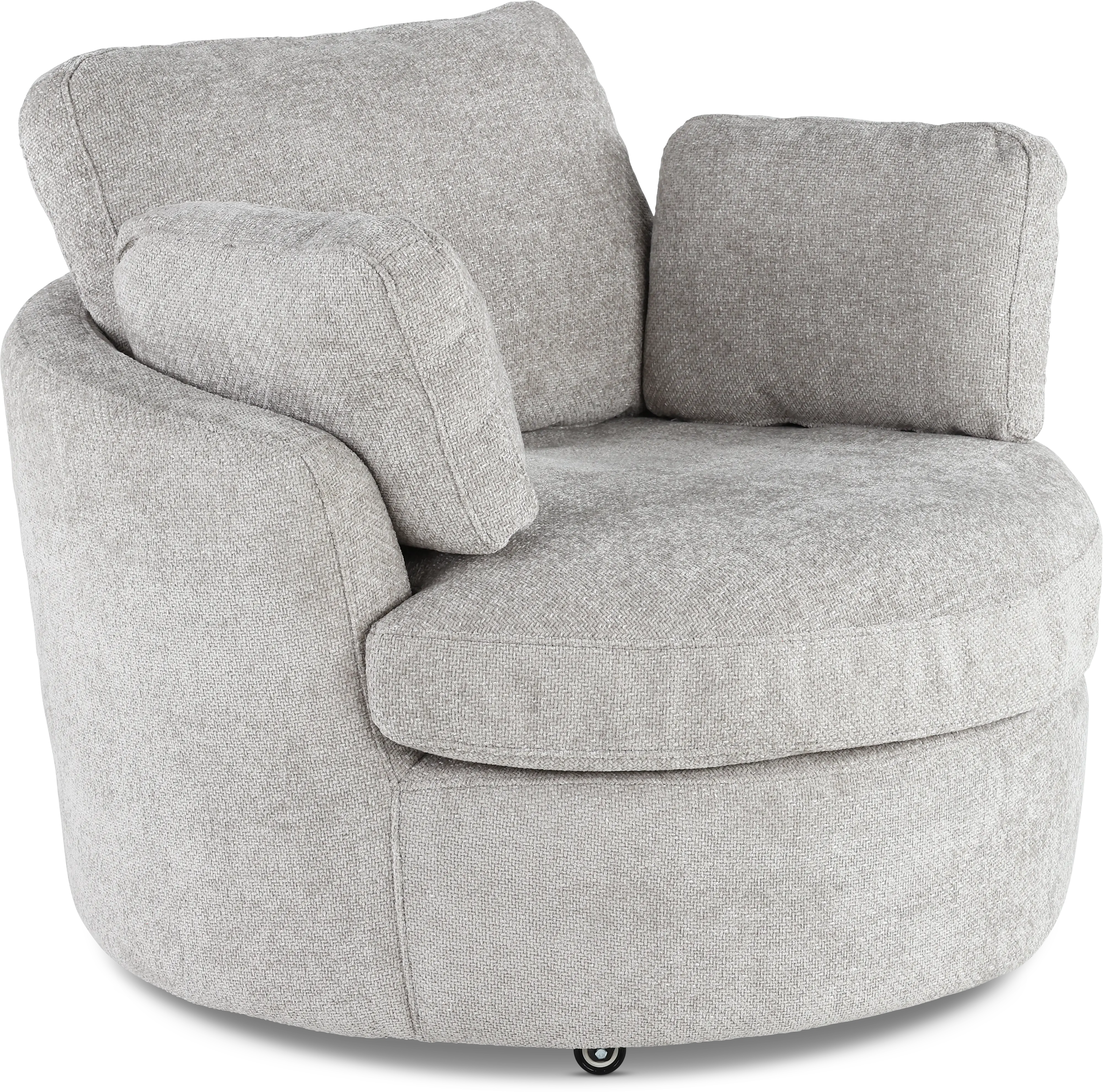 Slider Silver Swivel Barrel Chair-1