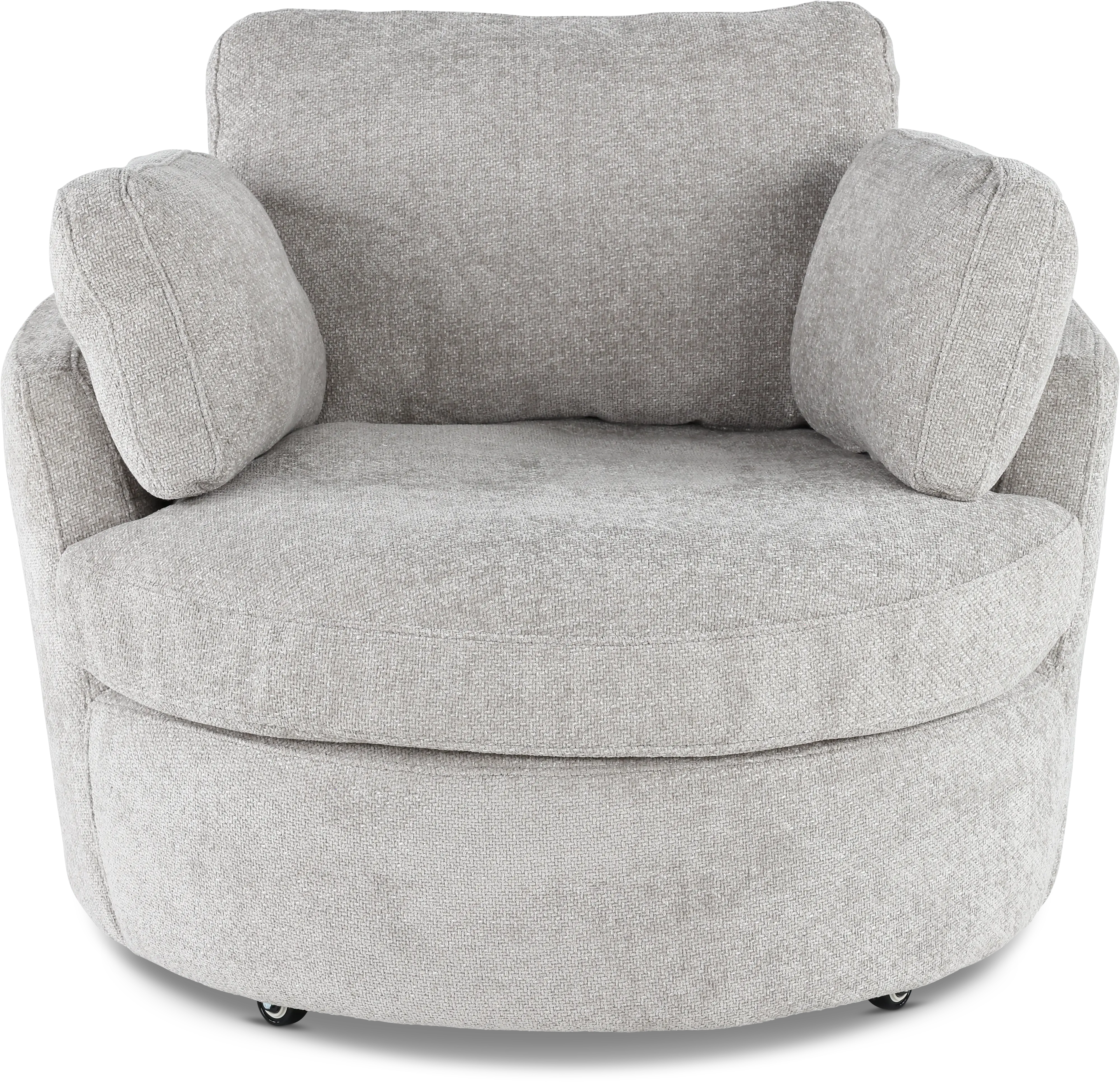 Slider Silver Swivel Barrel Chair-4