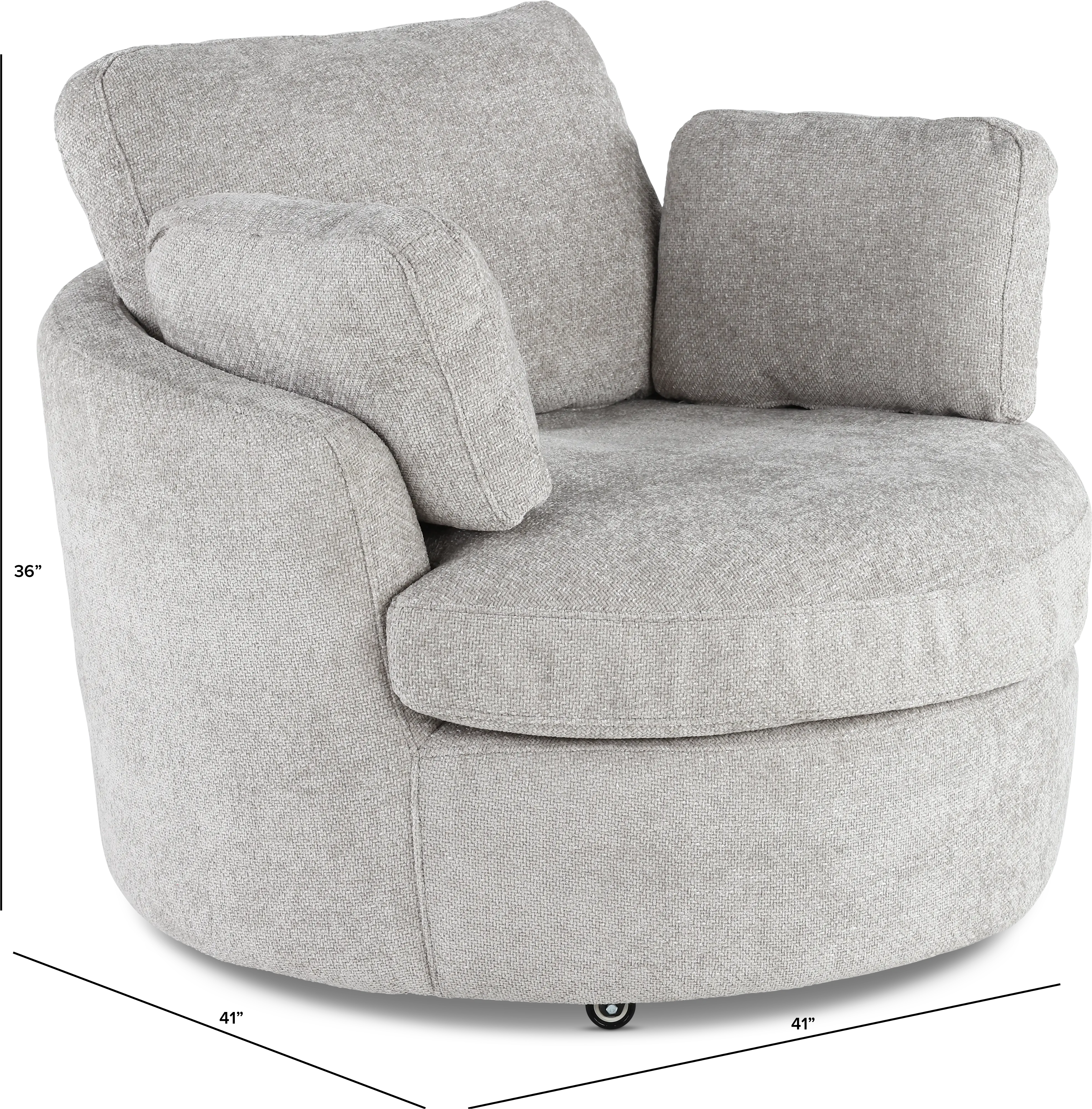 Slider Silver Swivel Barrel Chair-3