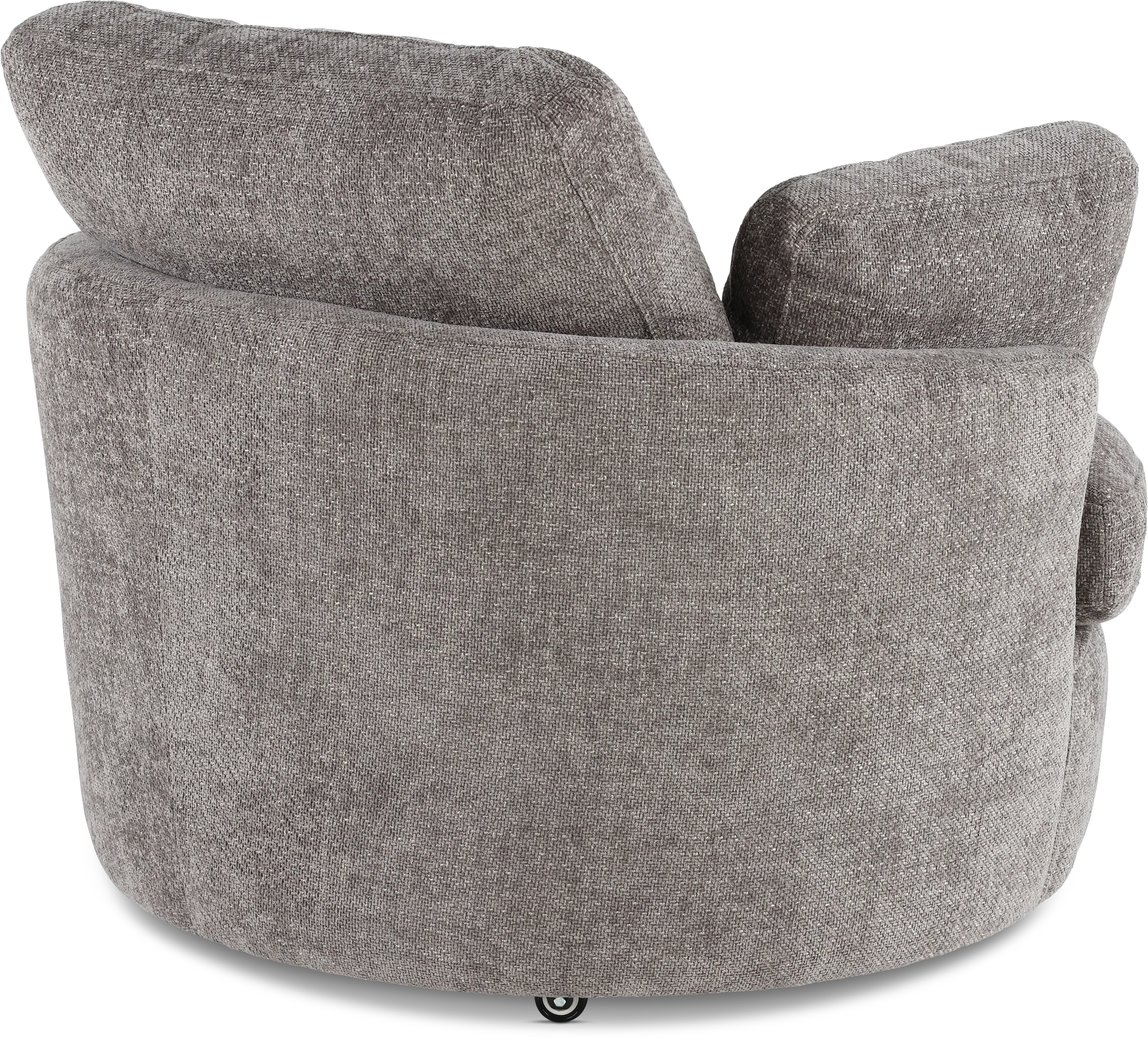 Slider Brown Swivel Barrel Chair-7